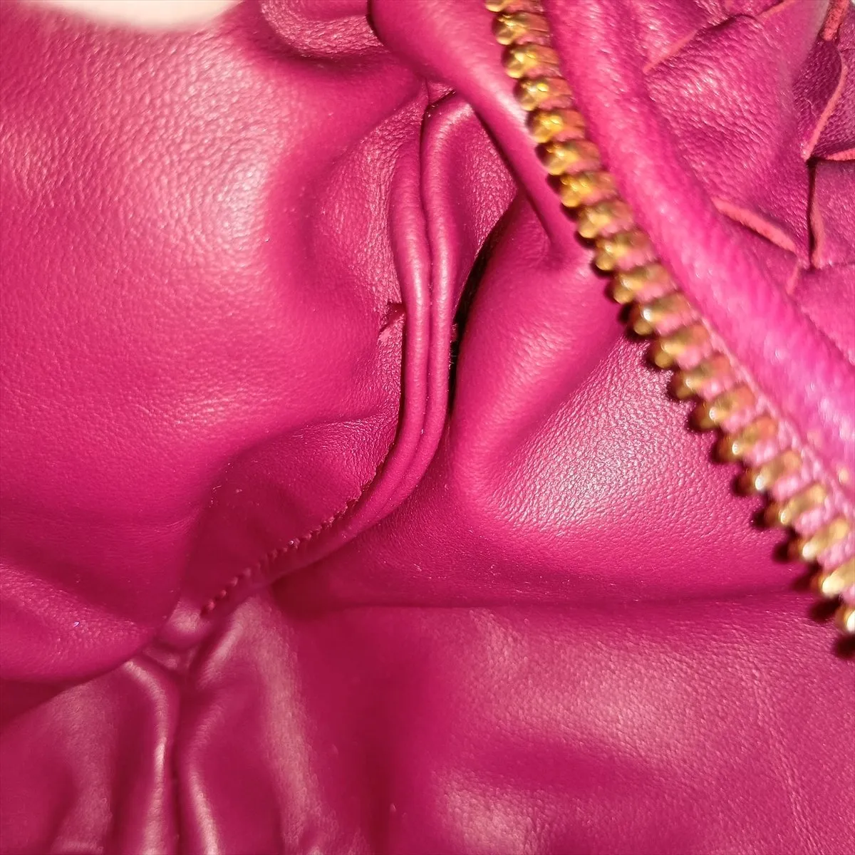 Intrecciato Mini Jodie Leather Handbag, Purple — view 13