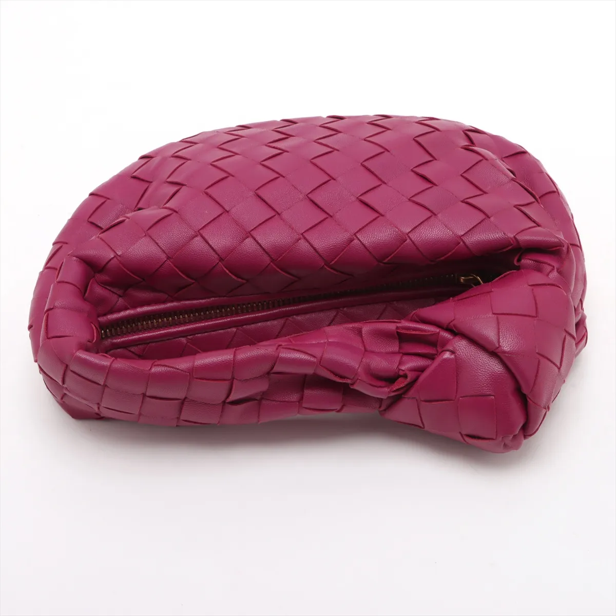 Intrecciato Mini Jodie Leather Handbag, Purple — view 5