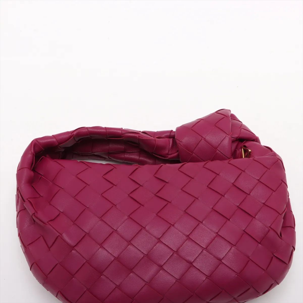 Intrecciato Mini Jodie Leather Handbag, Purple — view 6