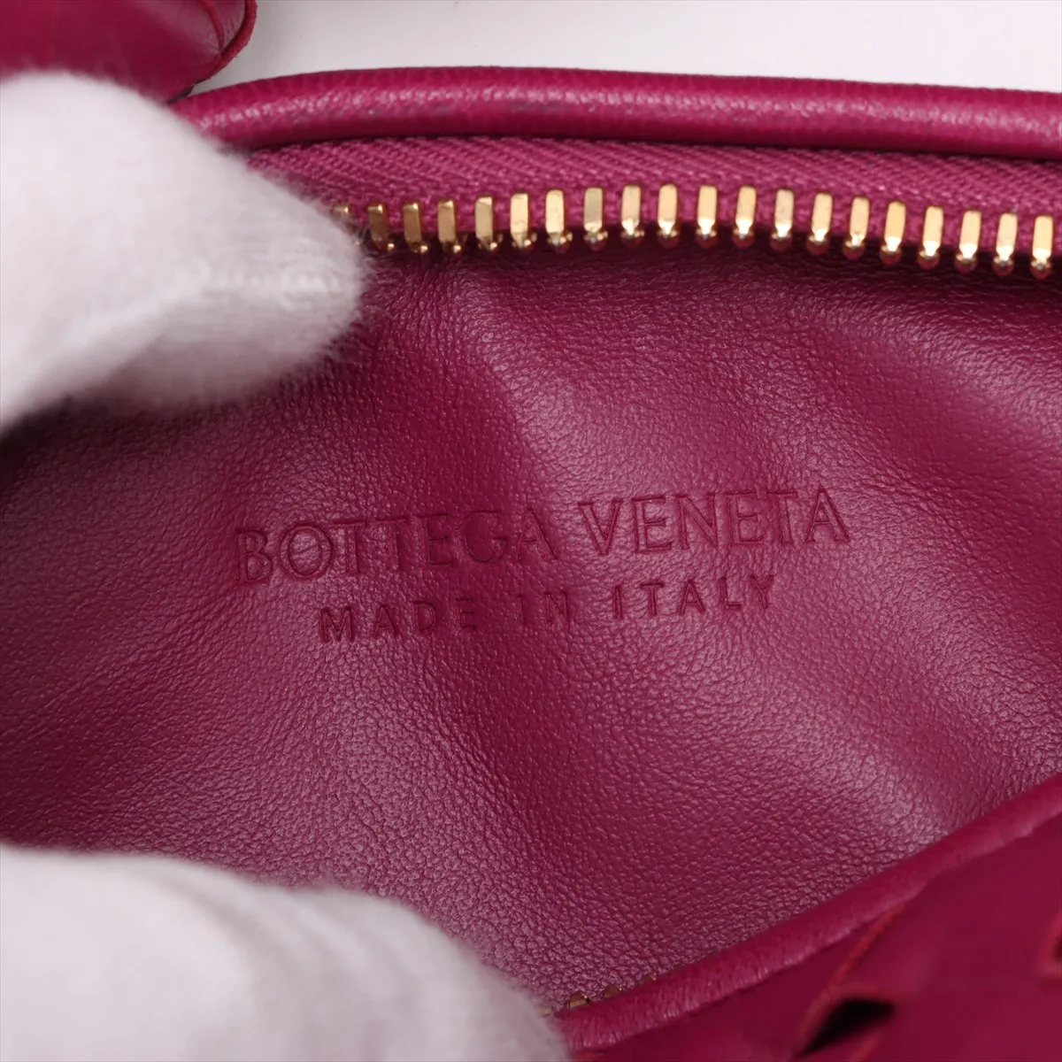 Intrecciato Mini Jodie Leather Handbag, Purple — view 8