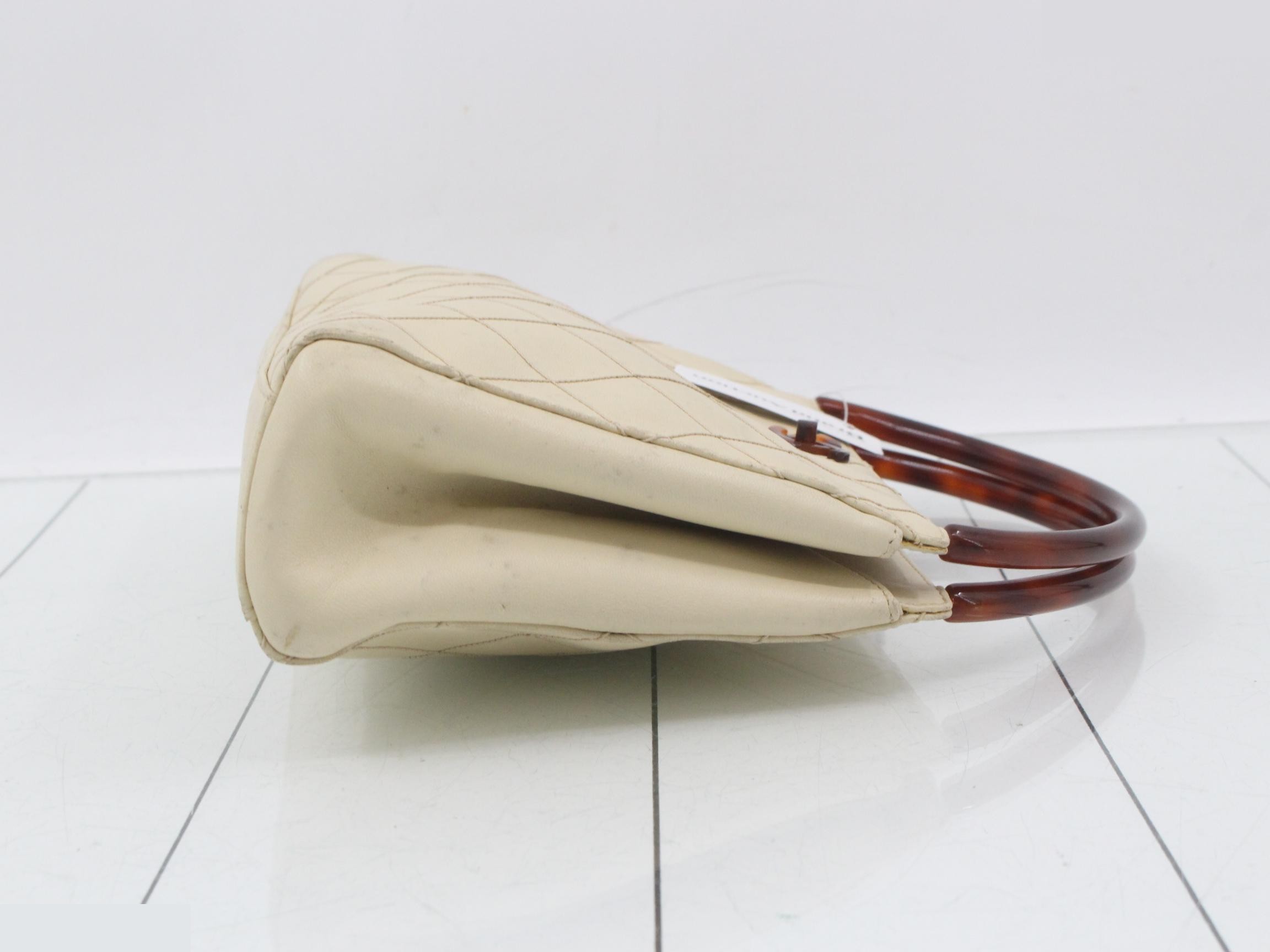 Matelassé Leather Turnlock Tortoiseshell Handbag — view 3