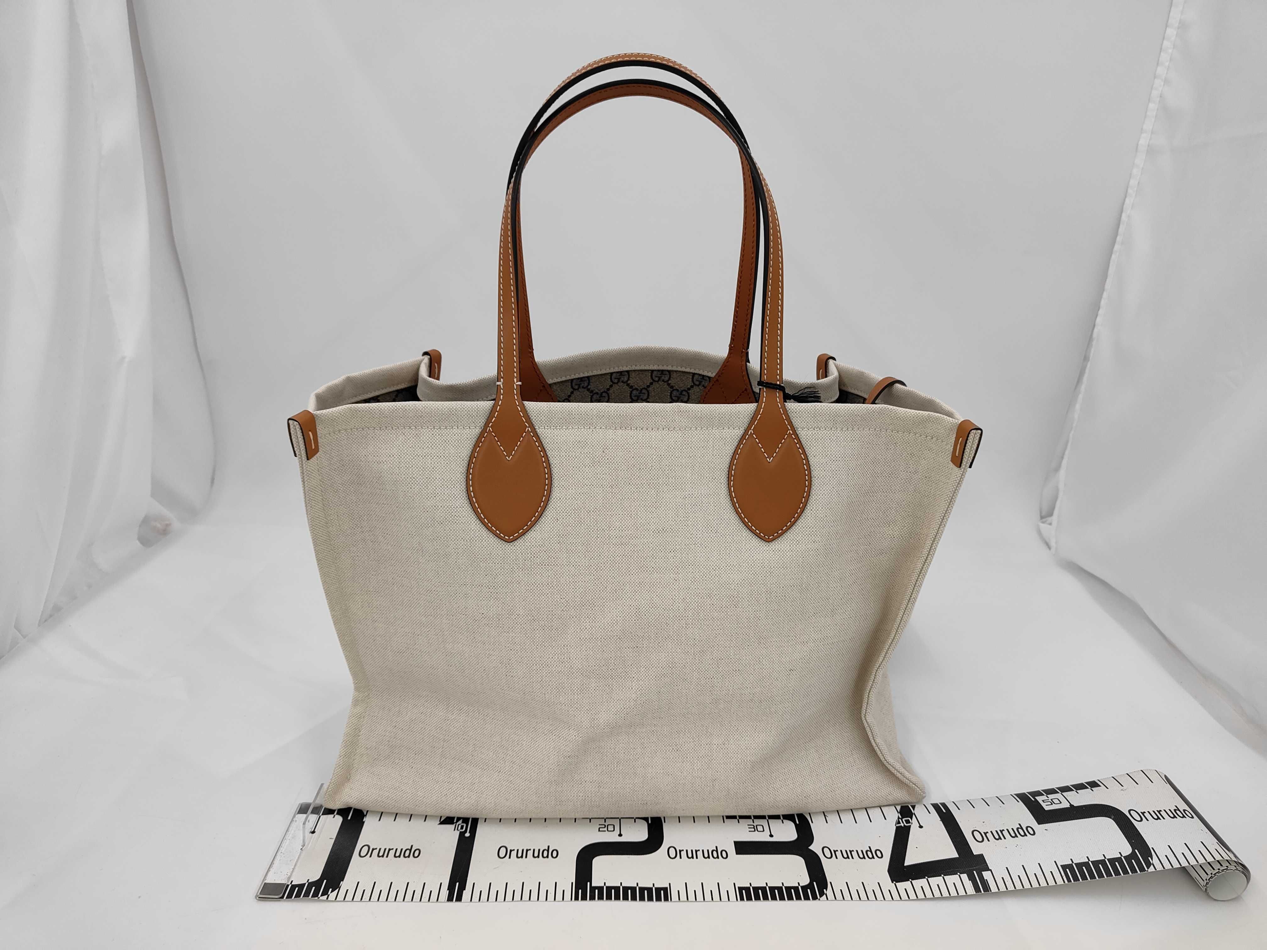 Medium Tote Bag, Cotton Linen Canvas, Ivory — view 2