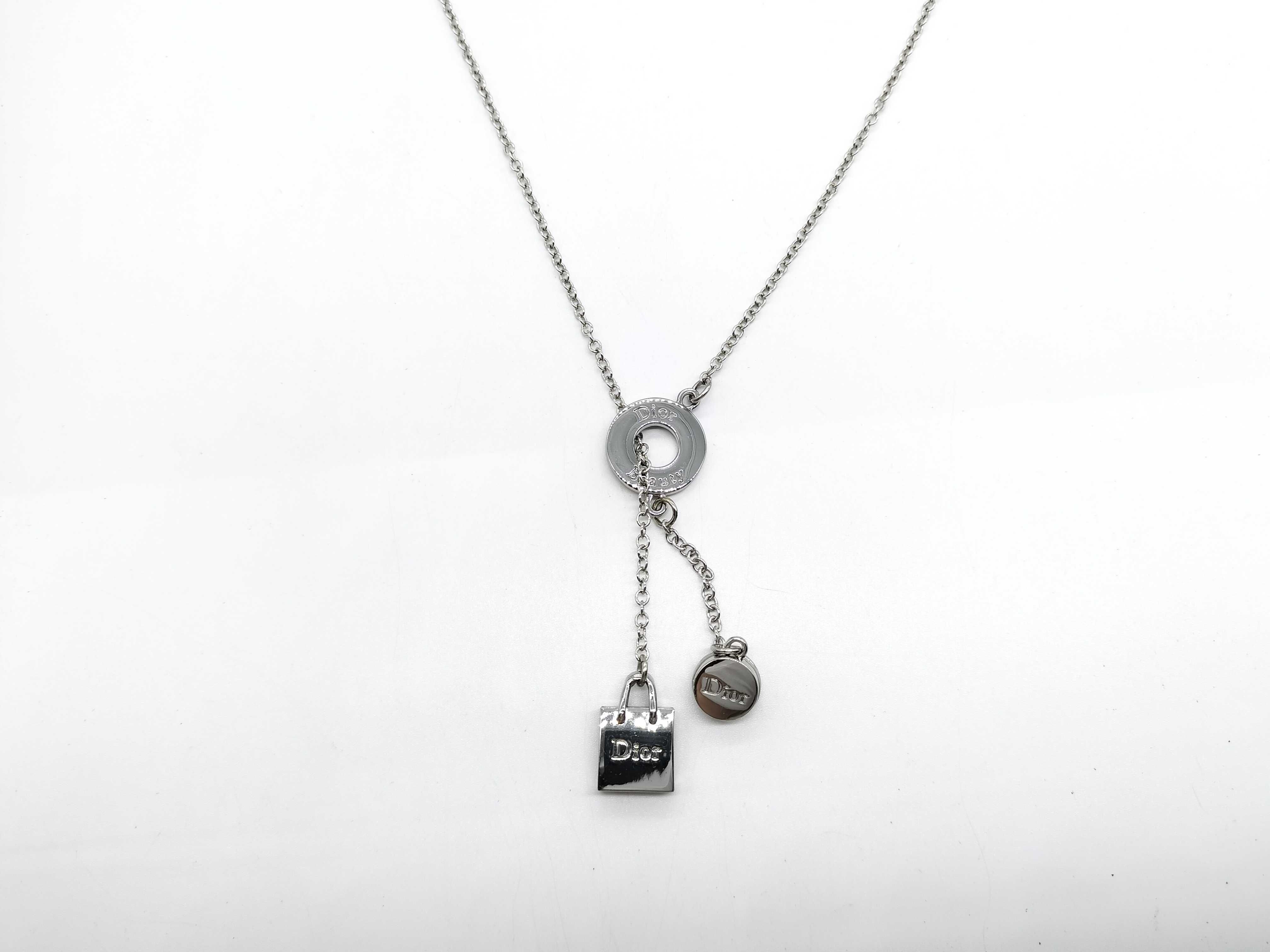Bag * Ribbon * Circle Logo All Lariat Silver Necklace 21.06g Necklace — view 2