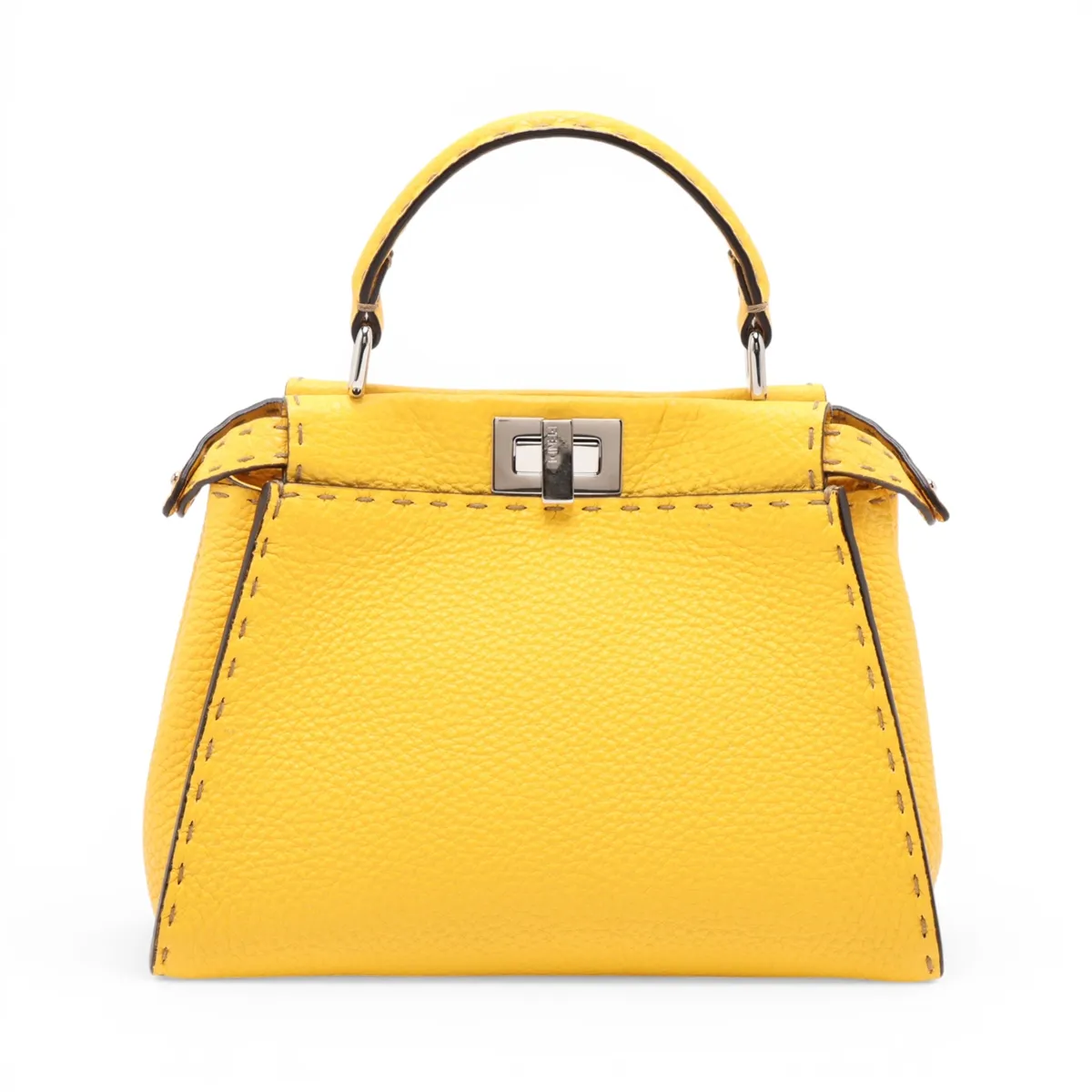 Selleria Mini Peekaboo Leather 2-Way Handbag, Yellow, 8BN244 — view 2