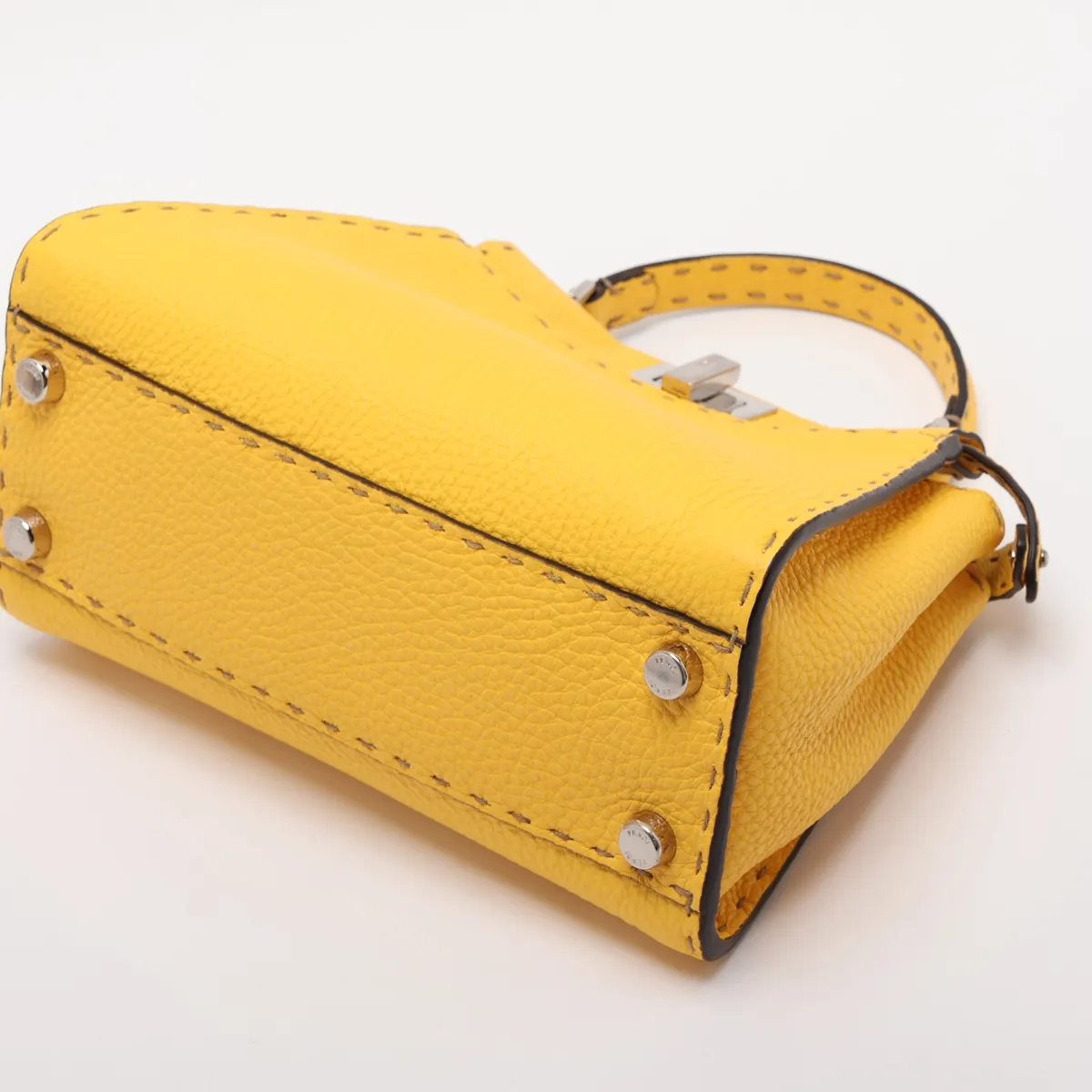 Selleria Mini Peekaboo Leather 2-Way Handbag, Yellow, 8BN244 — view 3