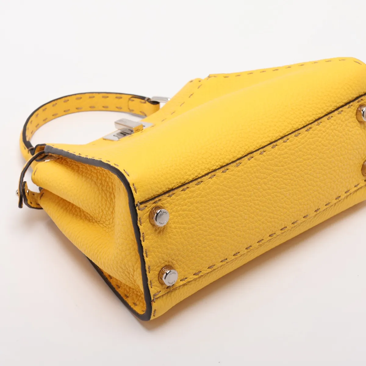 Selleria Mini Peekaboo Leather 2-Way Handbag, Yellow, 8BN244 — view 4