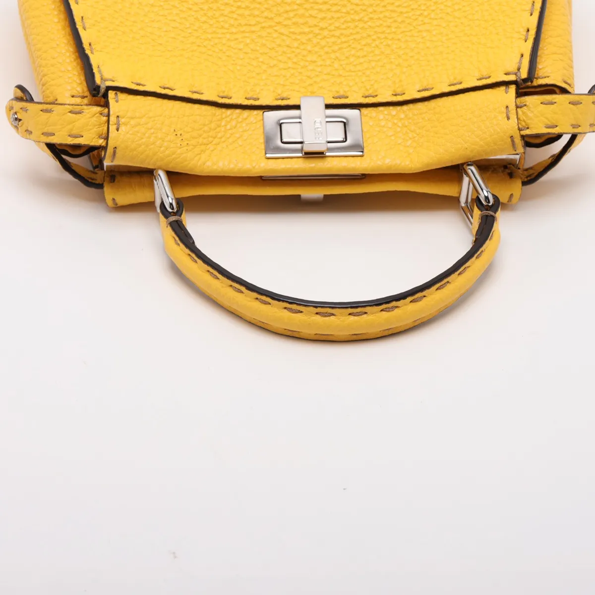 Selleria Mini Peekaboo Leather 2-Way Handbag, Yellow, 8BN244 — view 5