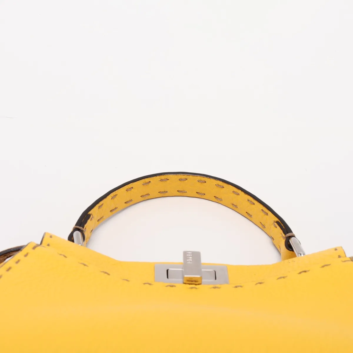 Selleria Mini Peekaboo Leather 2-Way Handbag, Yellow, 8BN244 — view 6