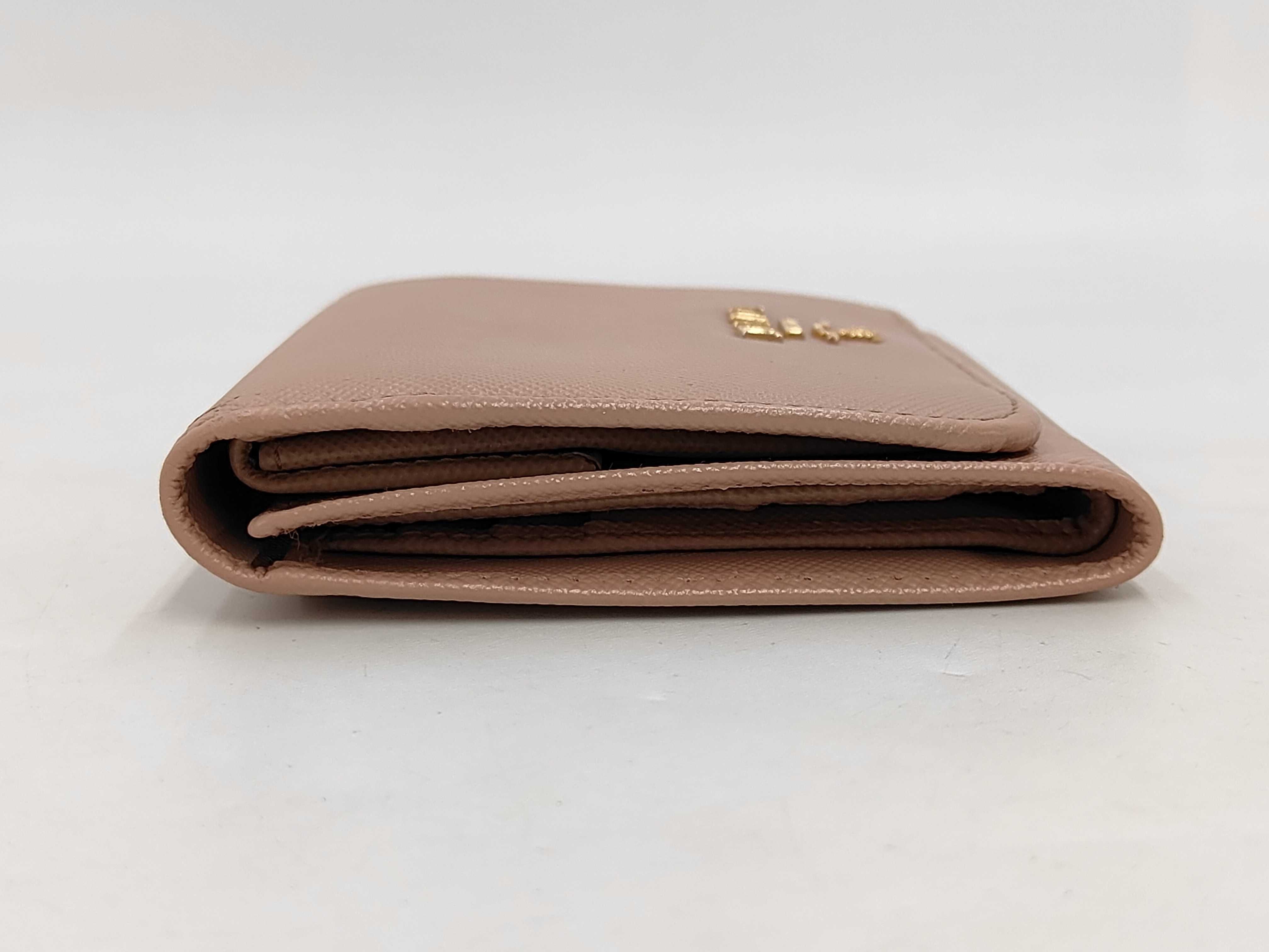 Saffiano Metal Wallet Camel — view 5