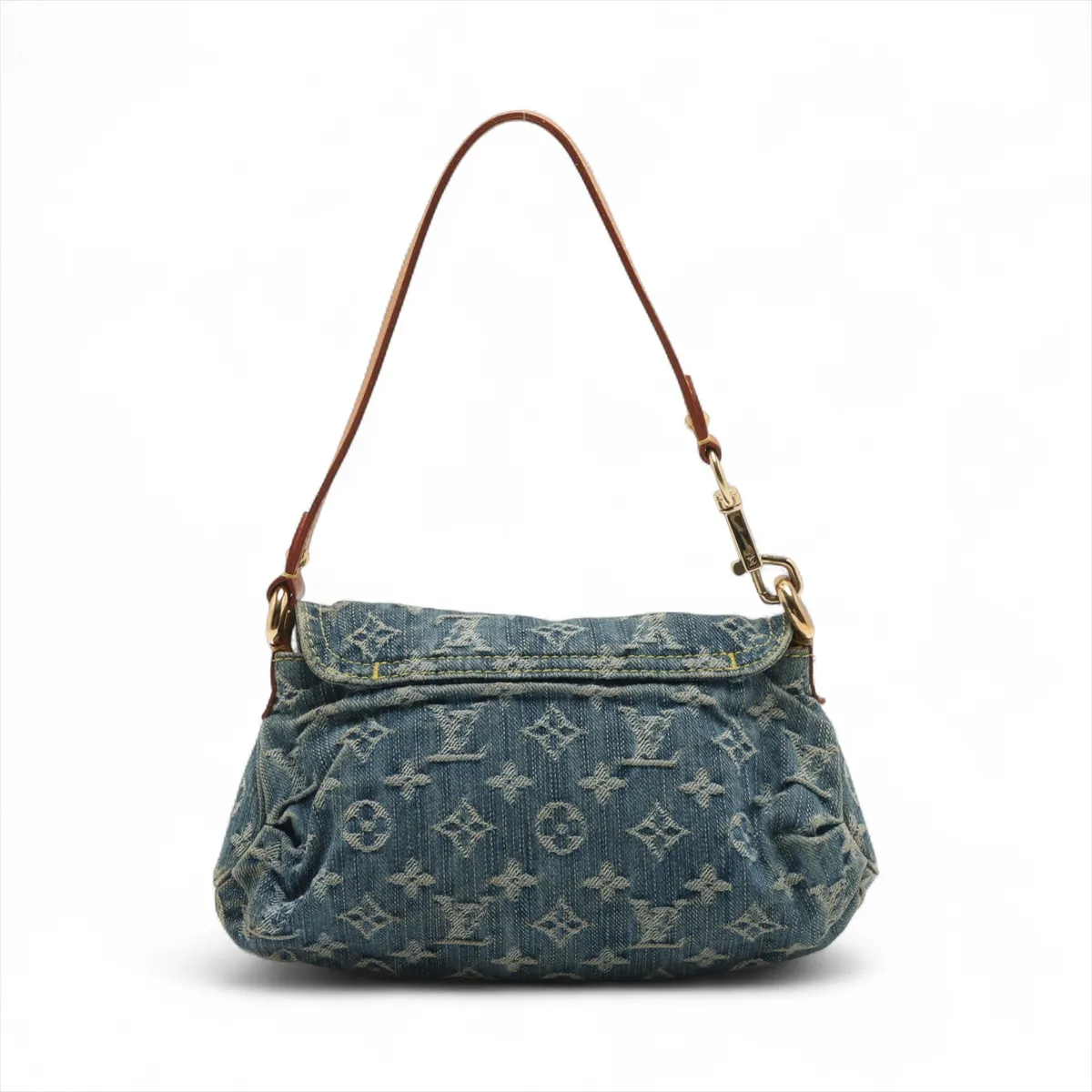 Monogram Denim Mini Pleaty M95050 CA0096 Blue x Brown — view 2