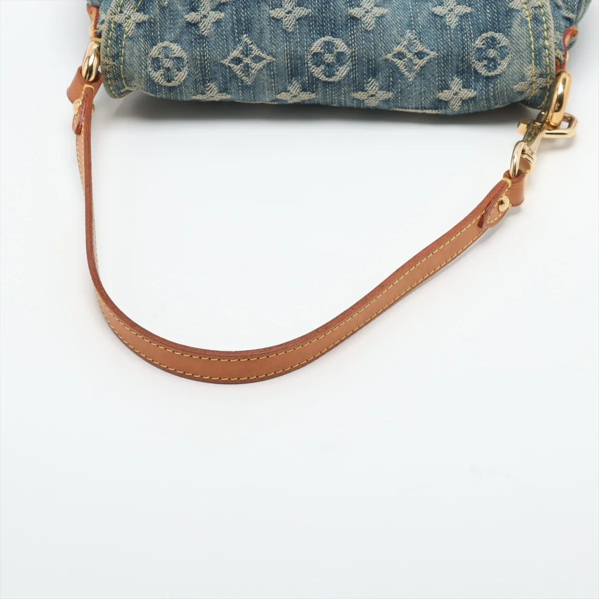 Monogram Denim Mini Pleaty M95050 CA0096 Blue x Brown — view 5