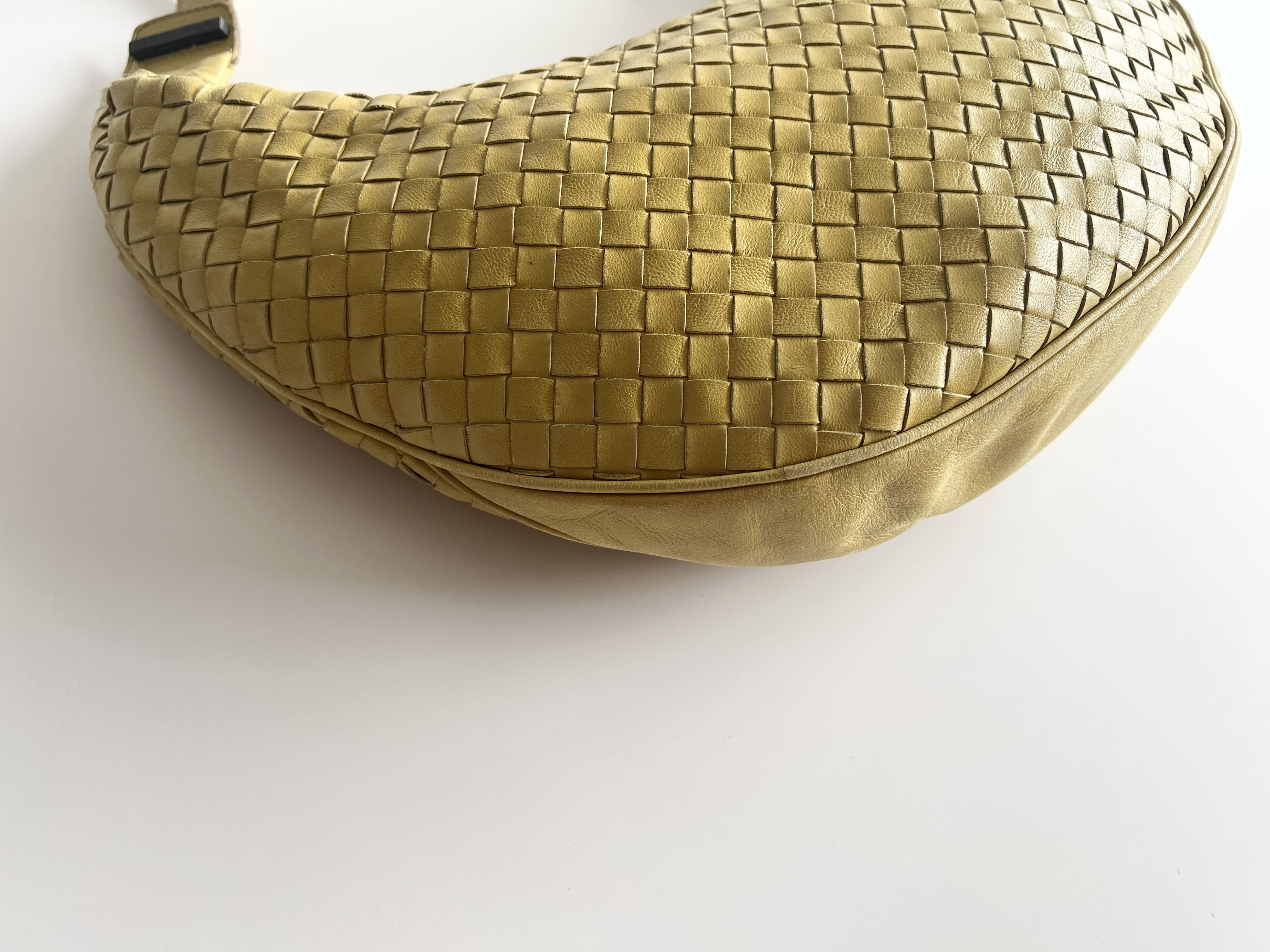 Hobo Moon Intrecciato Leather One-Shoulder Bag with Mirror — view 12