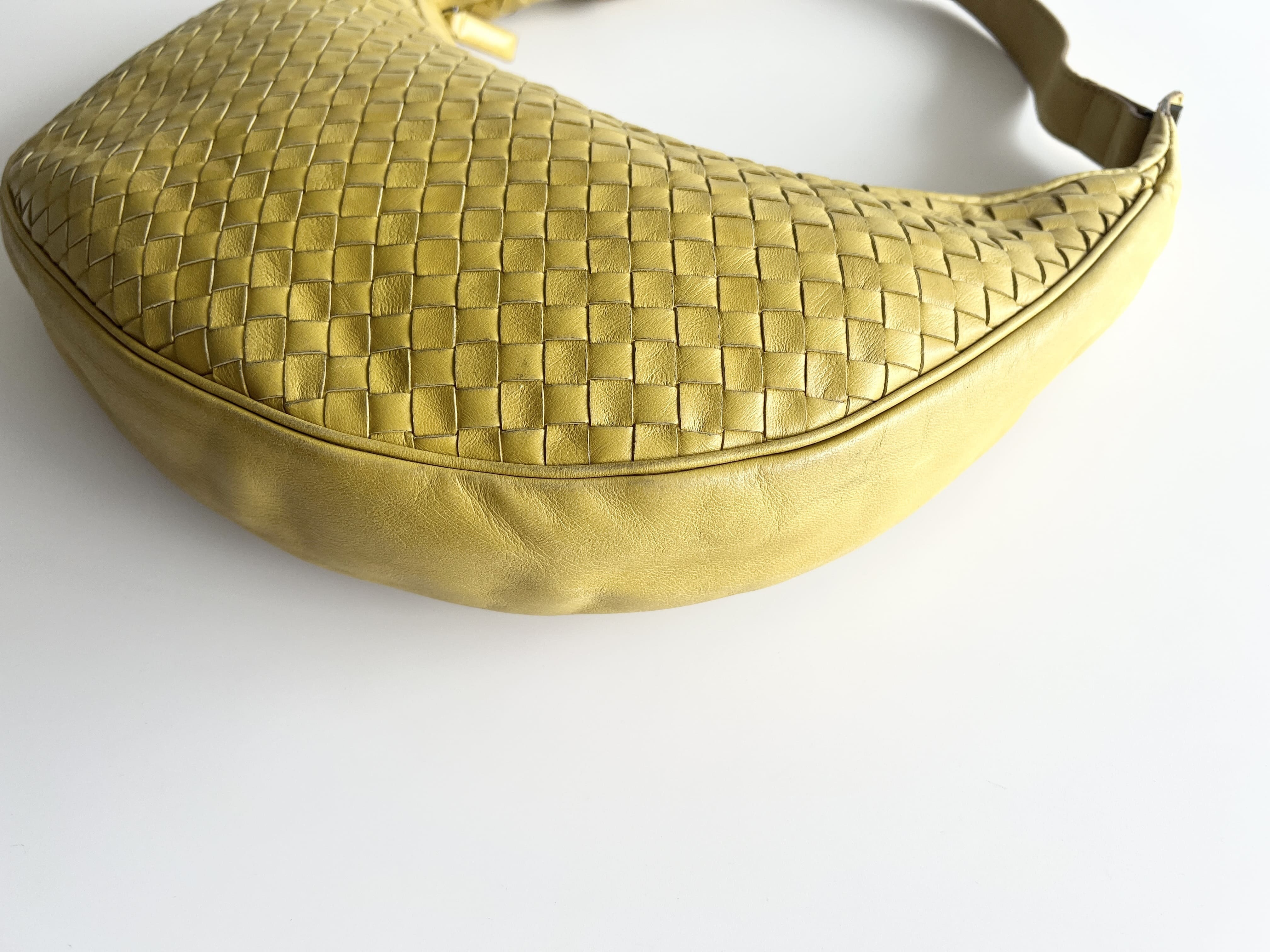Hobo Moon Intrecciato Leather One-Shoulder Bag with Mirror — view 13