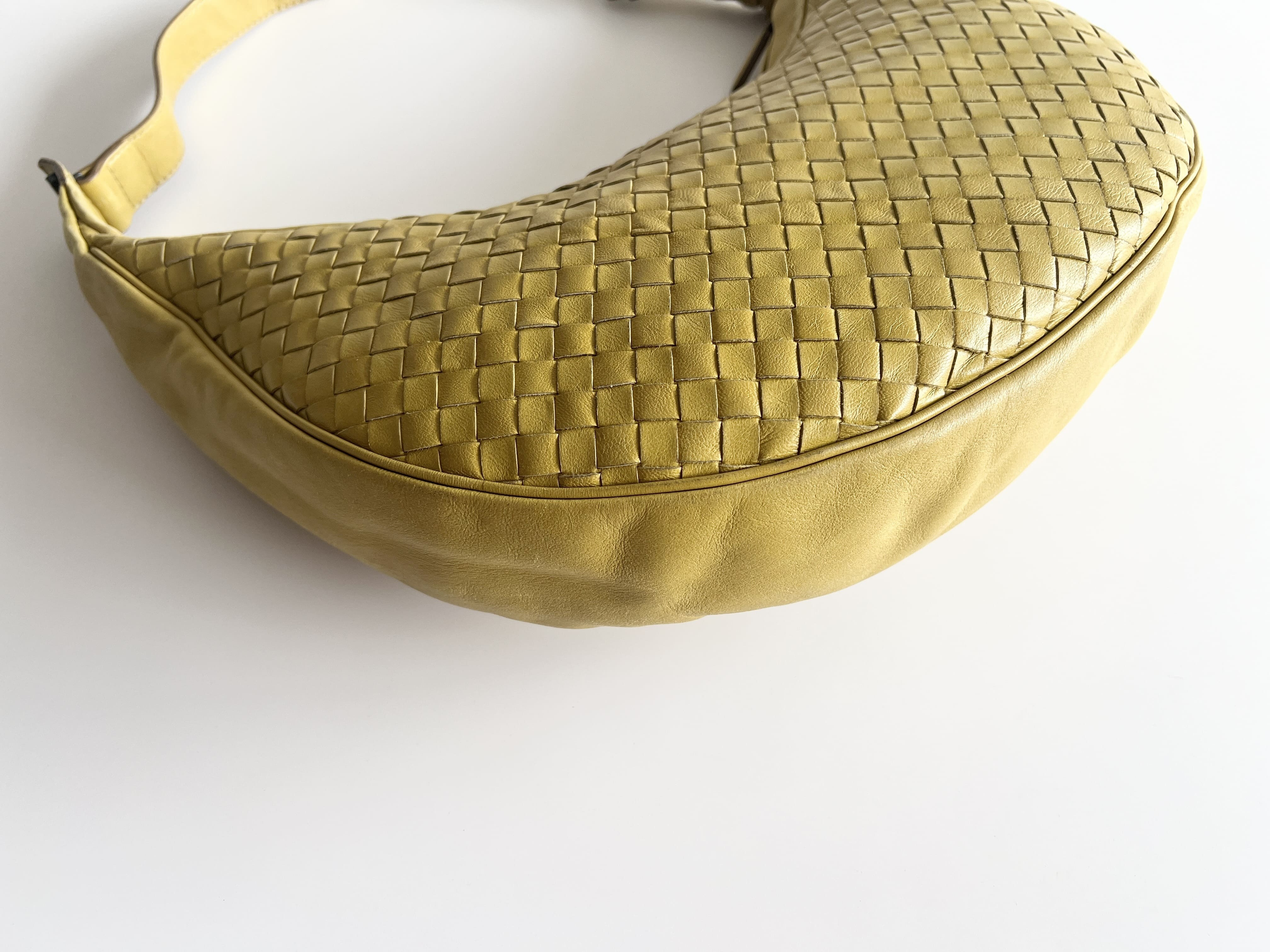Hobo Moon Intrecciato Leather One-Shoulder Bag with Mirror — view 14