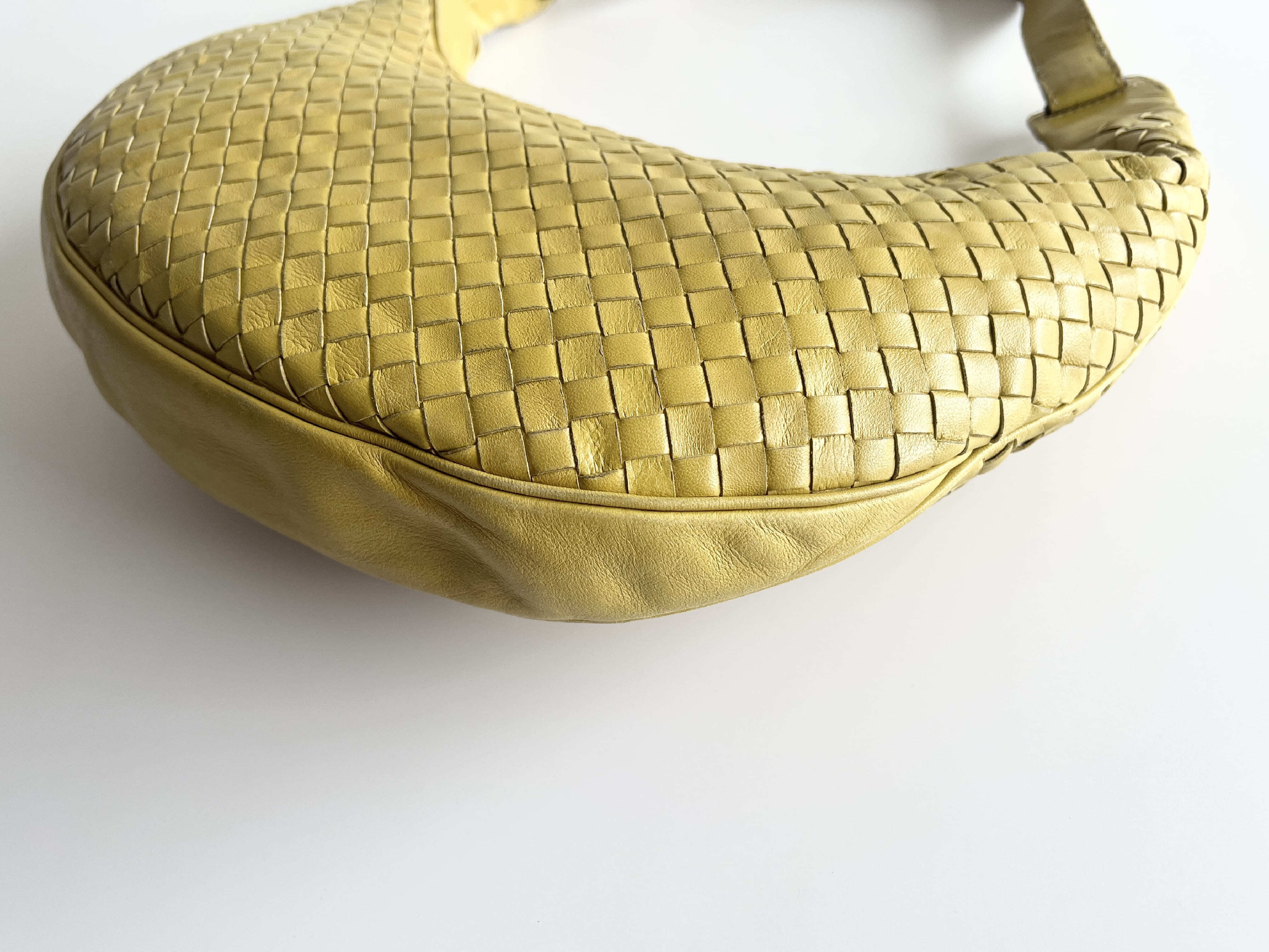 Hobo Moon Intrecciato Leather One-Shoulder Bag with Mirror — view 15