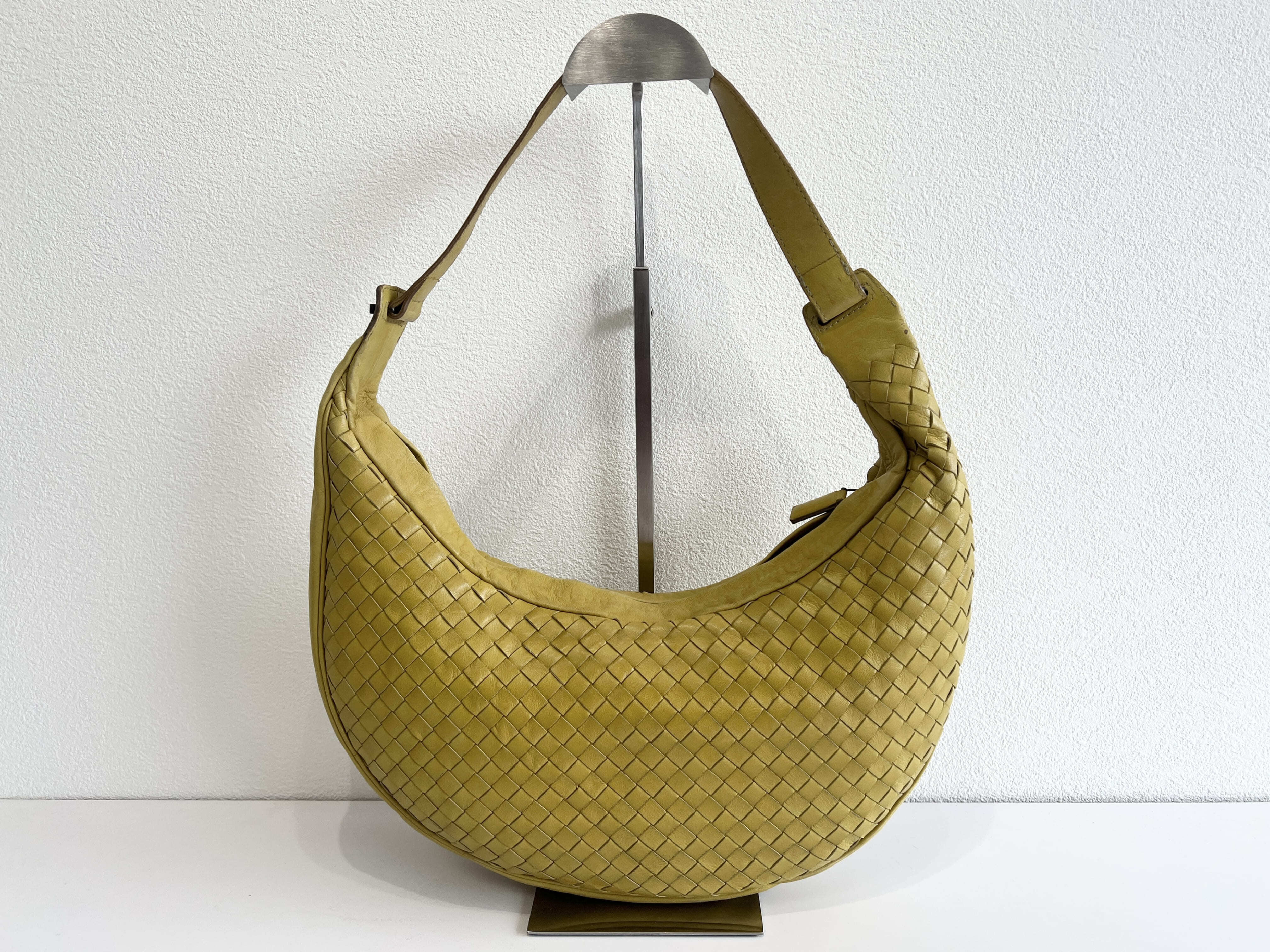 Hobo Moon Intrecciato Leather One-Shoulder Bag with Mirror — view 3