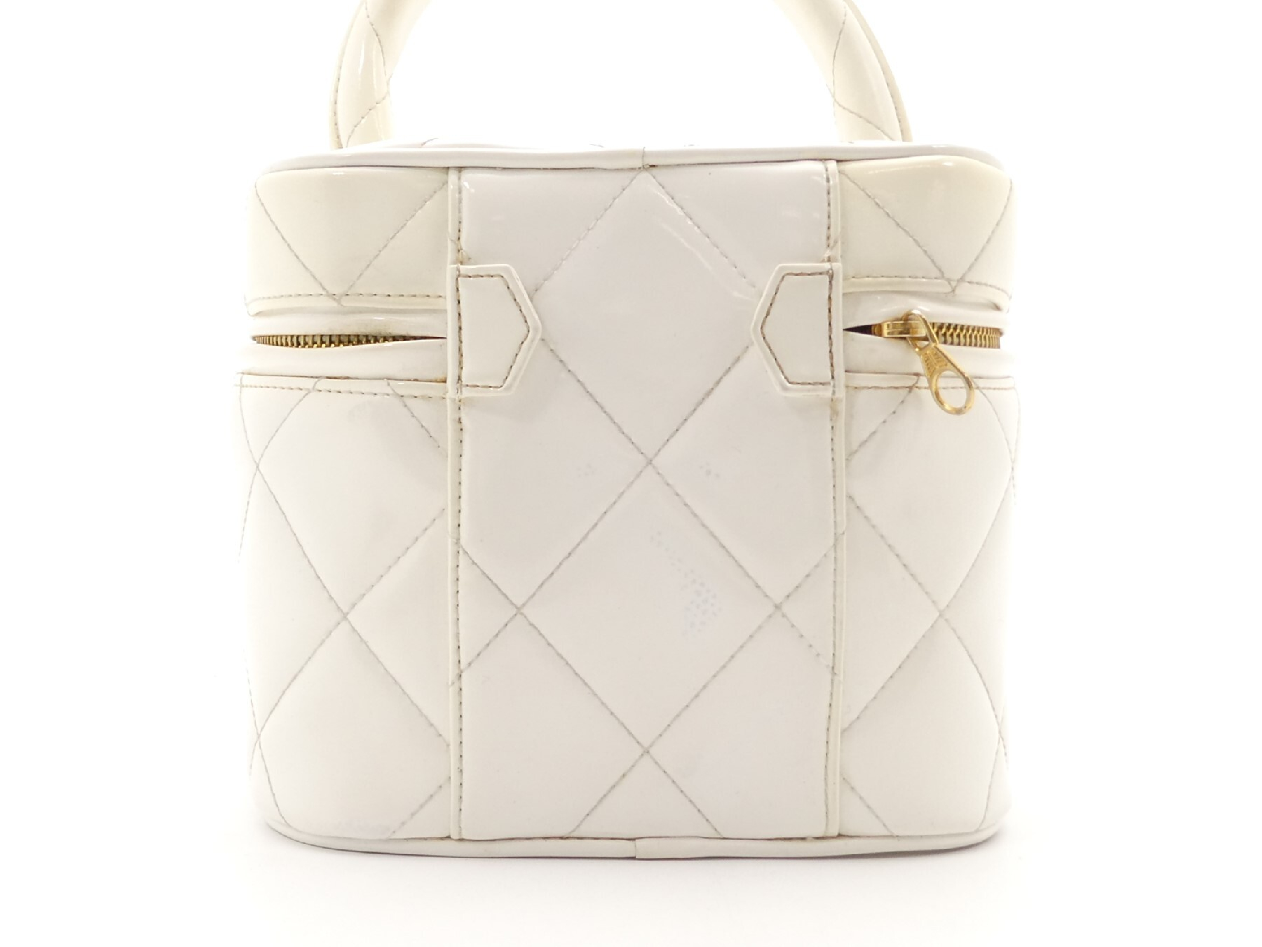 Matelassé Coco Mark Enamel Turnlock Vanity Bag — view 2