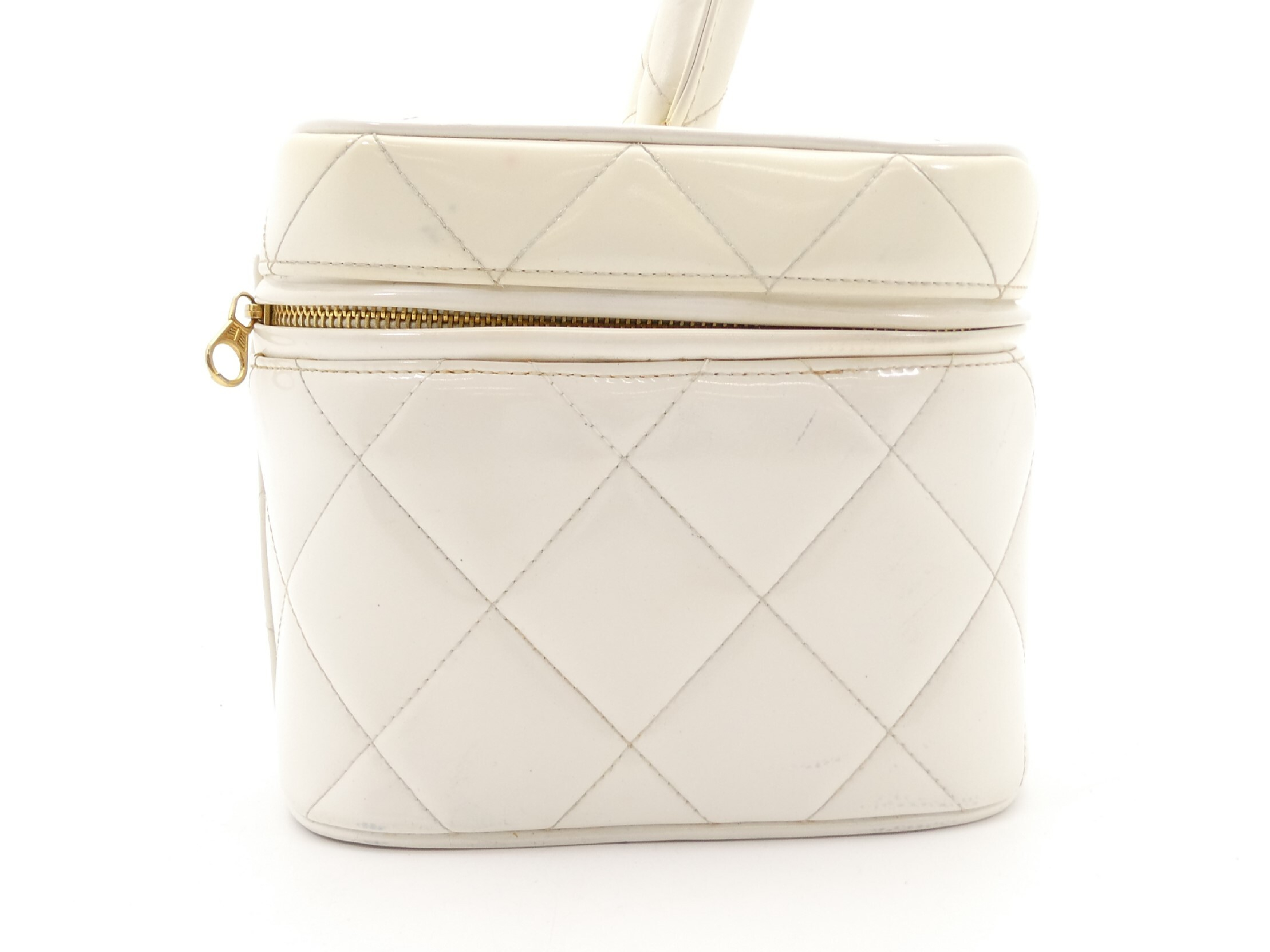 Matelassé Coco Mark Enamel Turnlock Vanity Bag — view 3