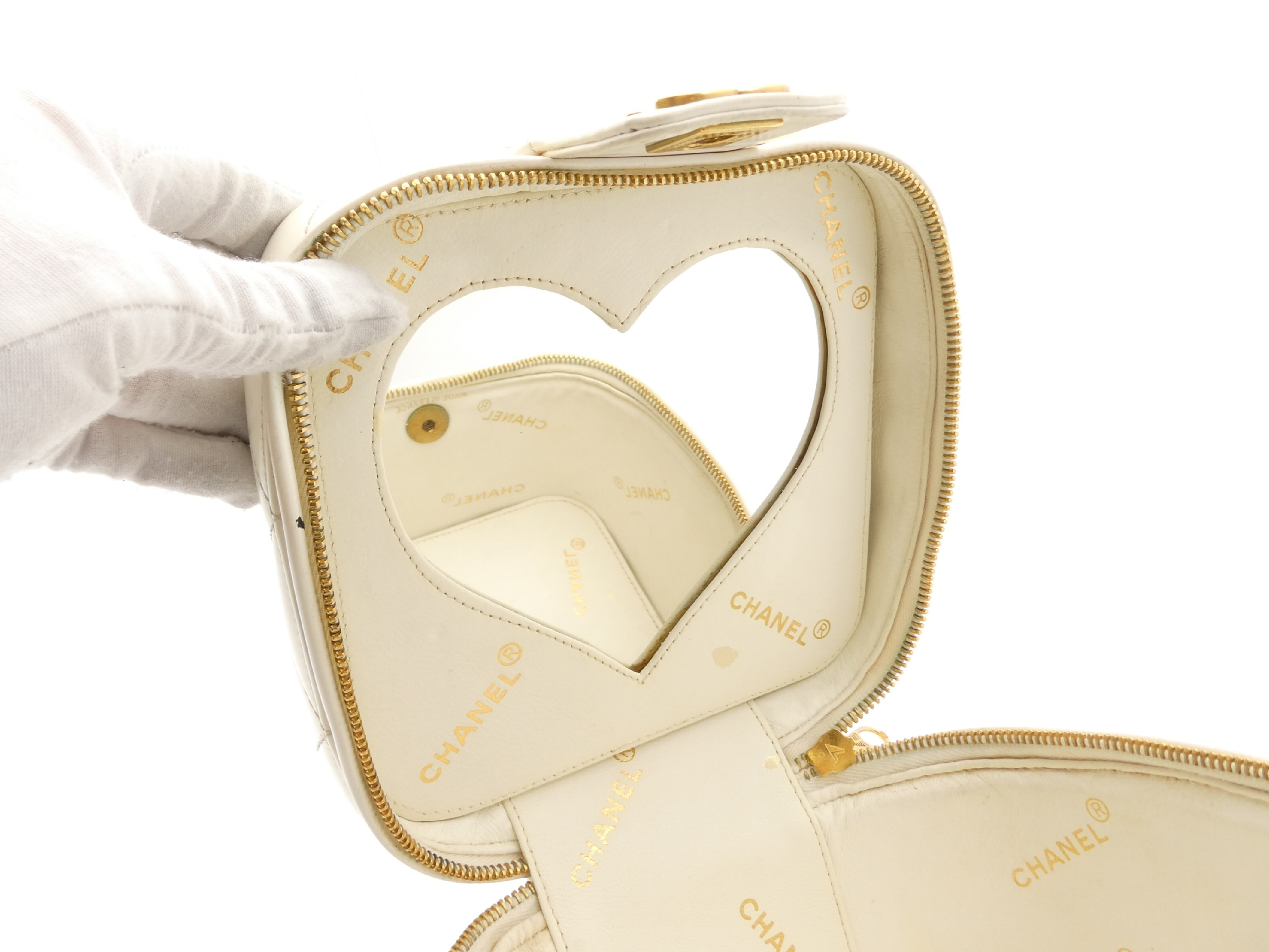 Matelassé Coco Mark Enamel Turnlock Vanity Bag — view 8