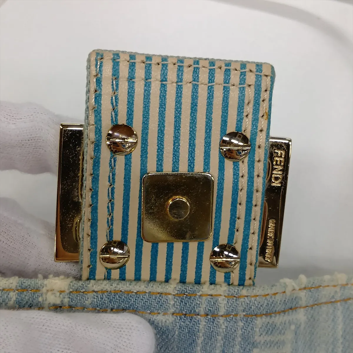 Zucca Mamma Bucket Denim Shoulder Bag, Blue 8BT075 — view 10