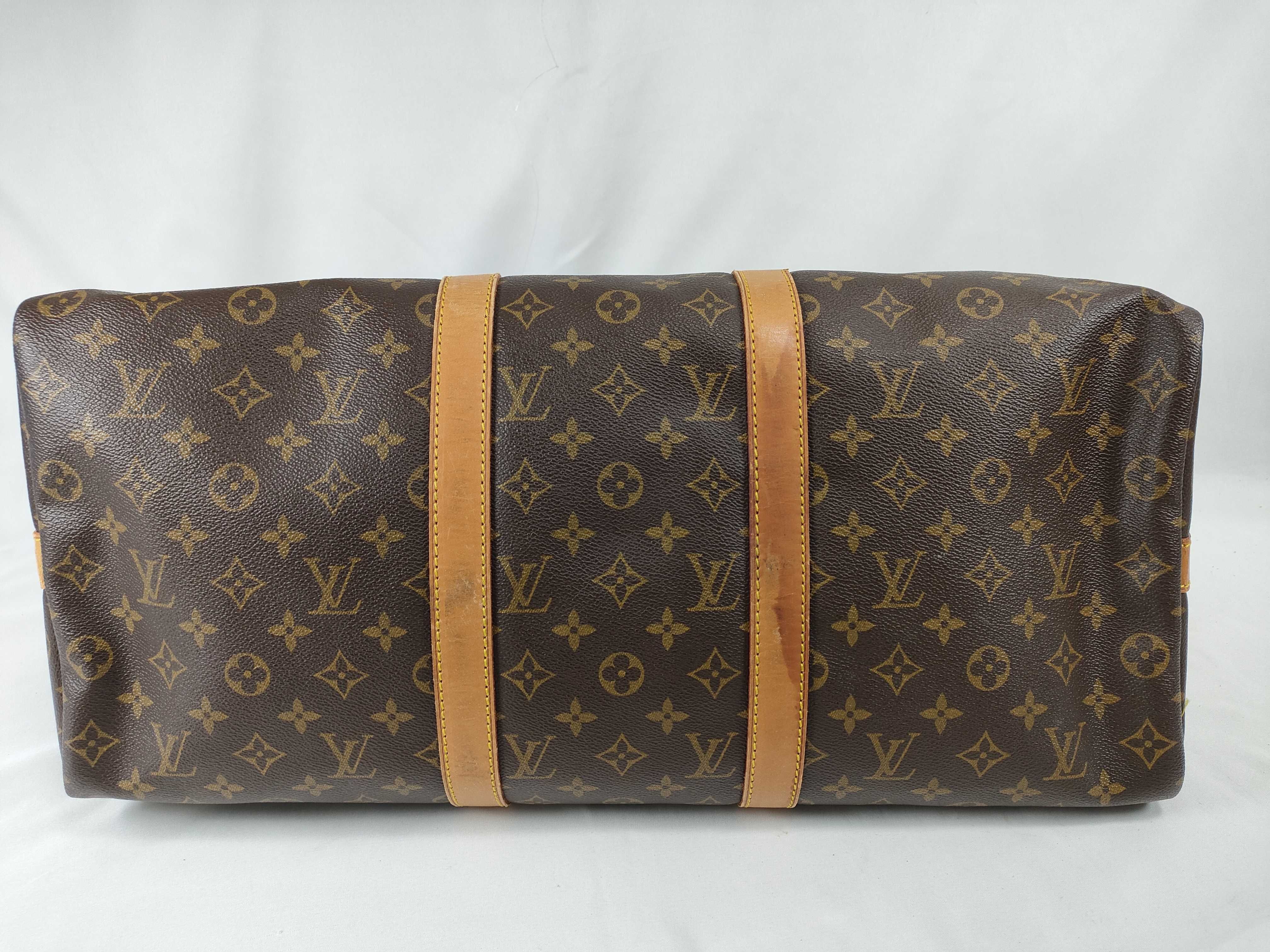 Monogram Keepall 50 M41426 VI0991 Brown Boston Bag — view 9