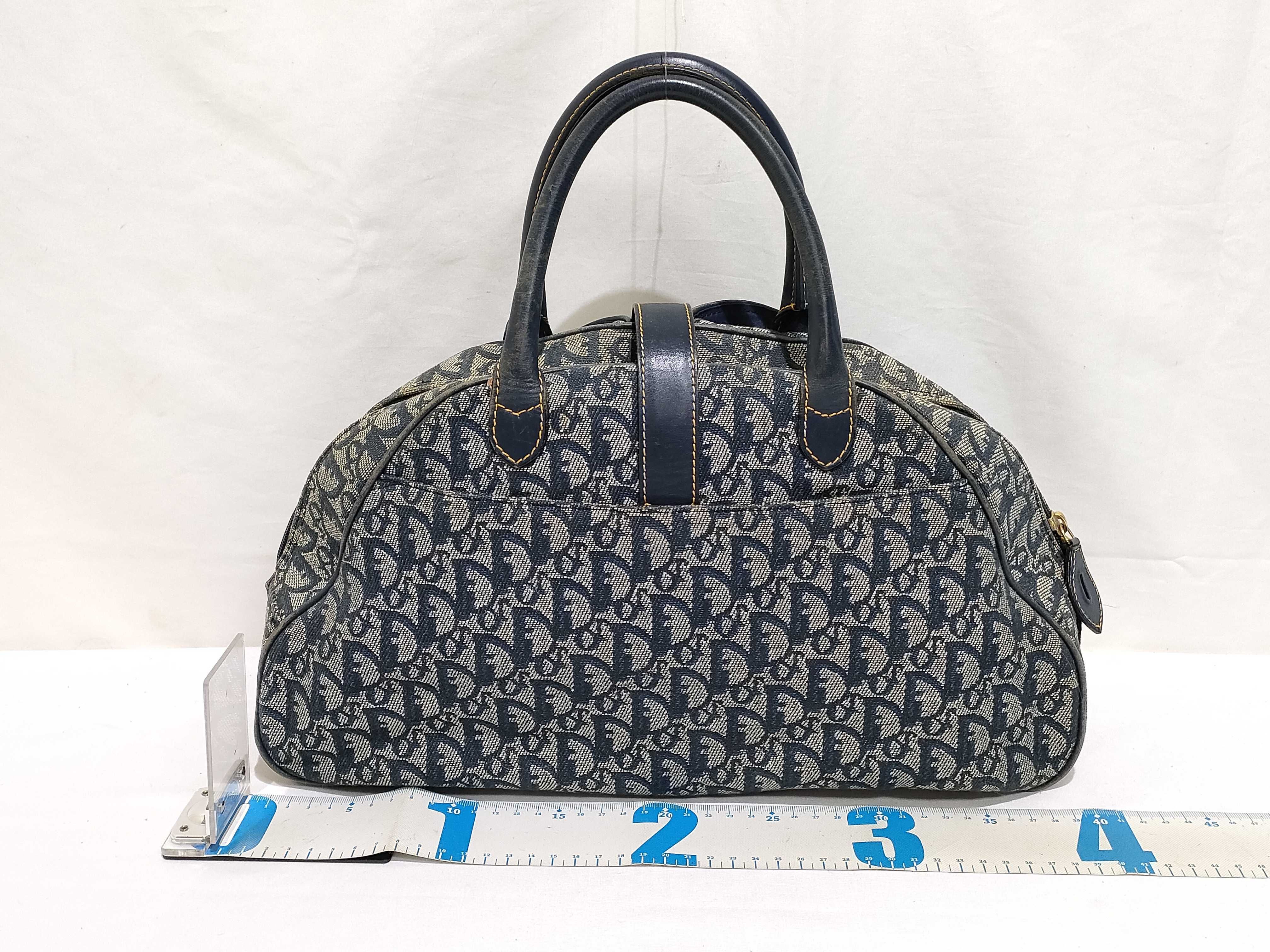 Trotter Christian Trotter Double Saddle Bowling Bag Jacquard Navy Handbag — view 2