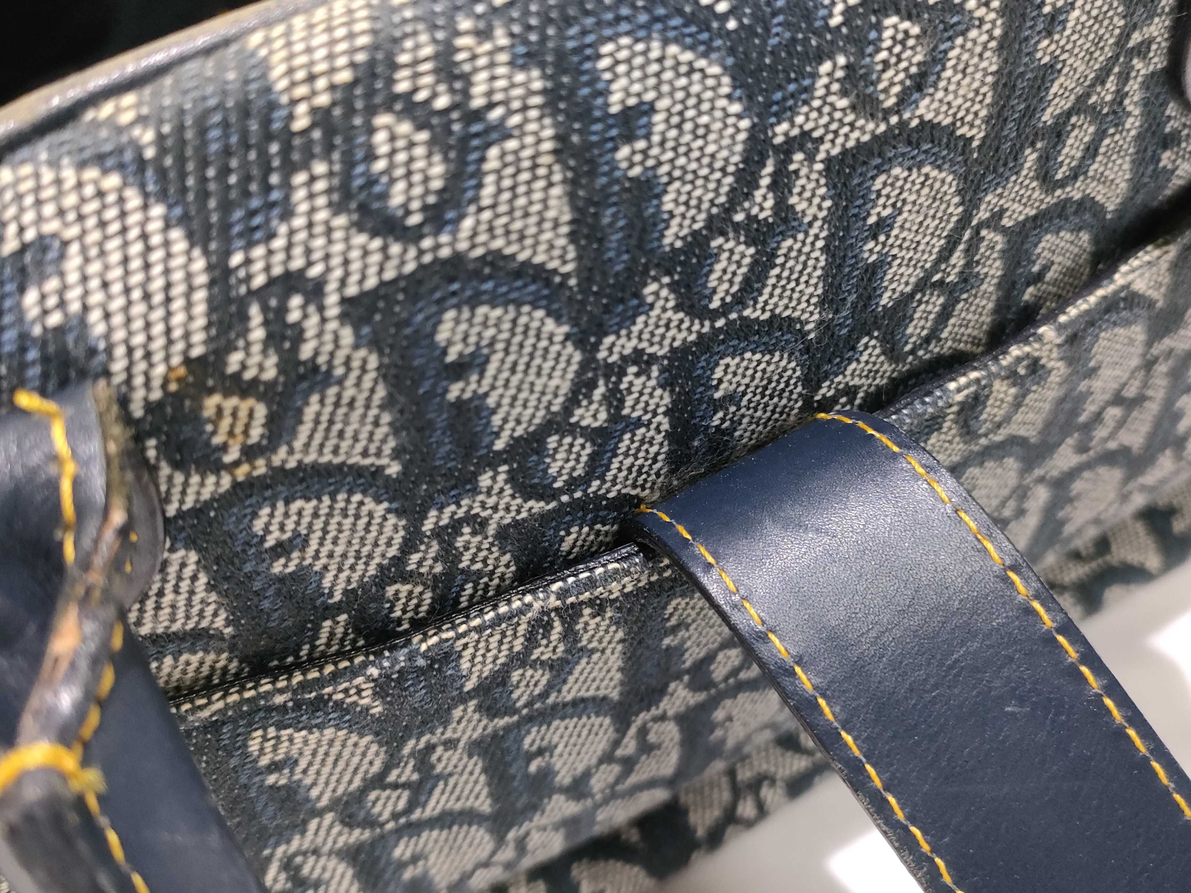Trotter Christian Trotter Double Saddle Bowling Bag Jacquard Navy Handbag — view 14