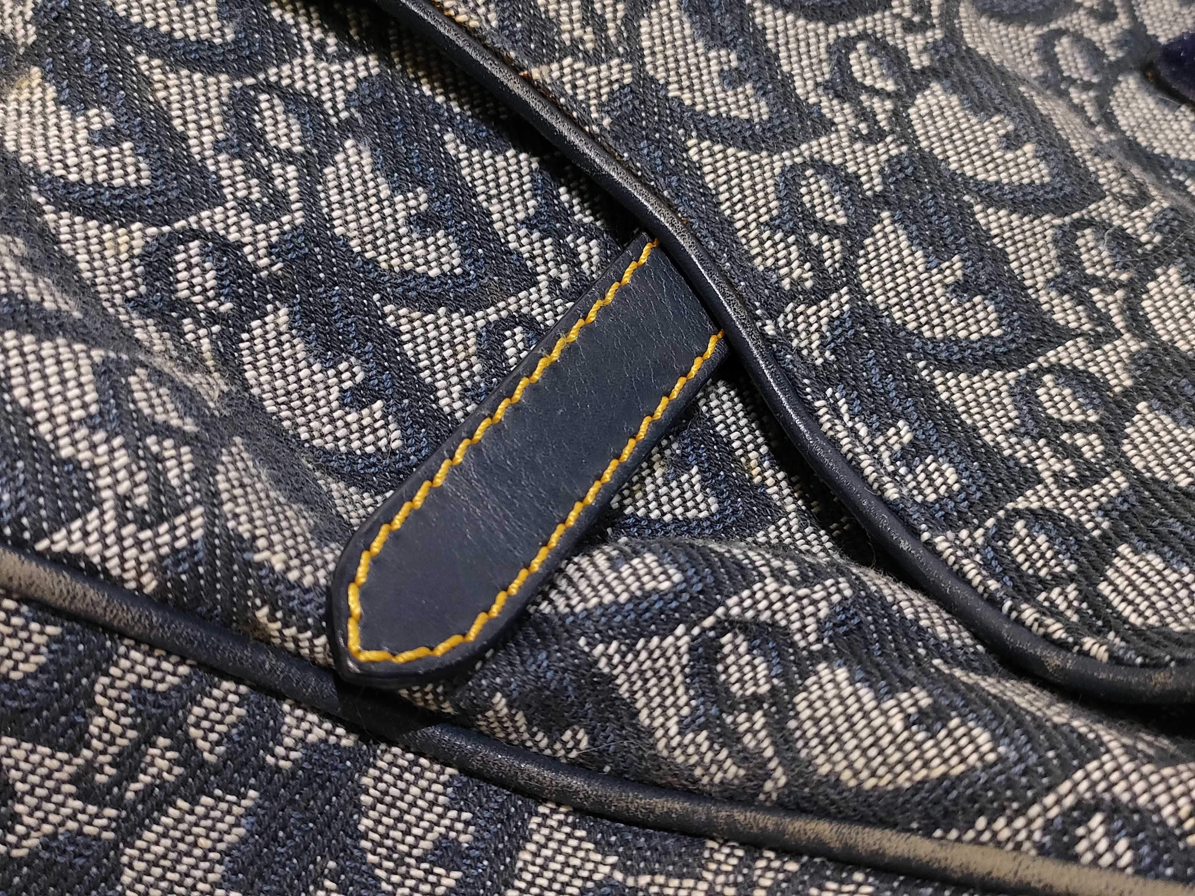 Trotter Christian Trotter Double Saddle Bowling Bag Jacquard Navy Handbag — view 15