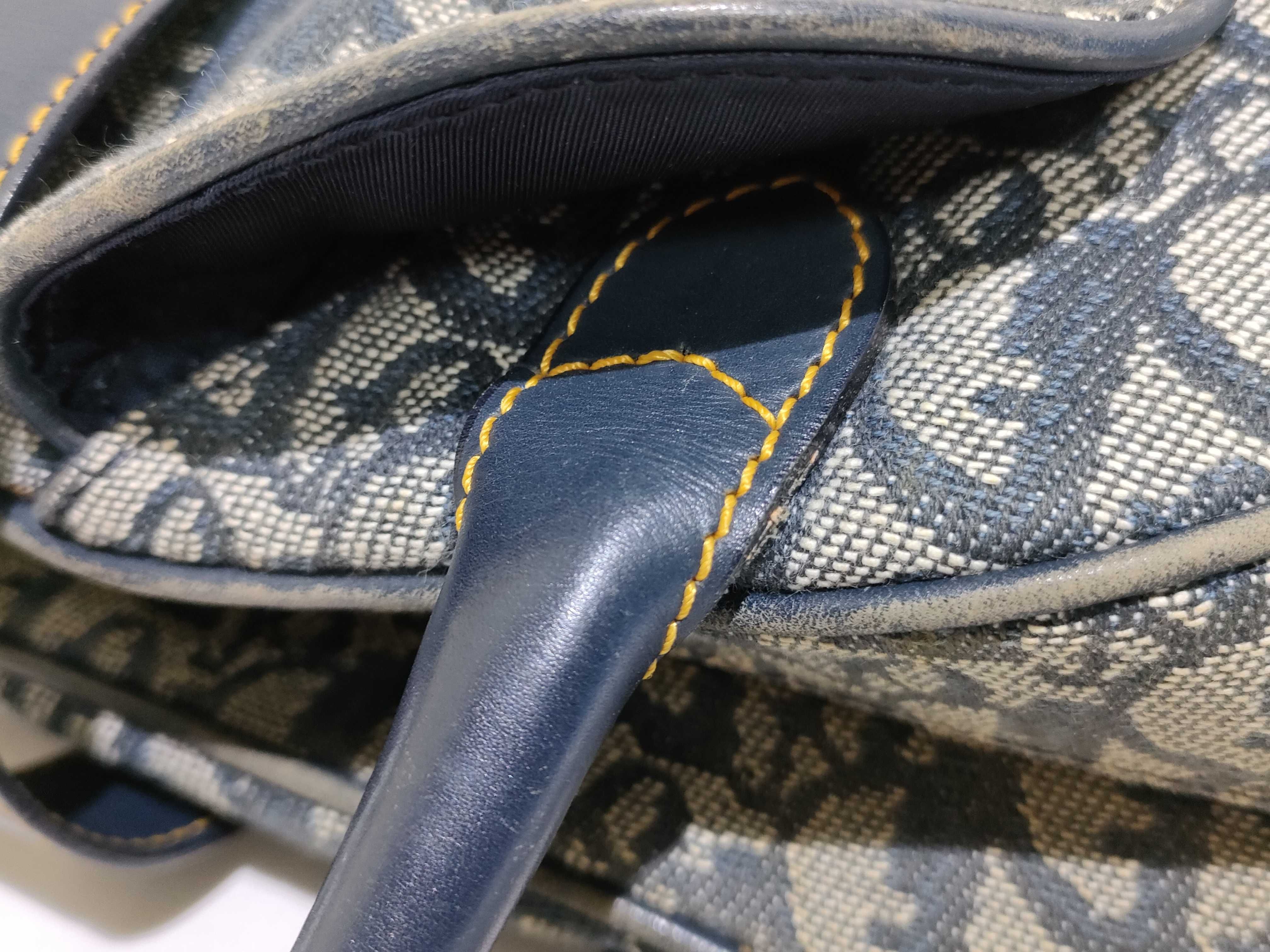 Trotter Christian Trotter Double Saddle Bowling Bag Jacquard Navy Handbag — view 5