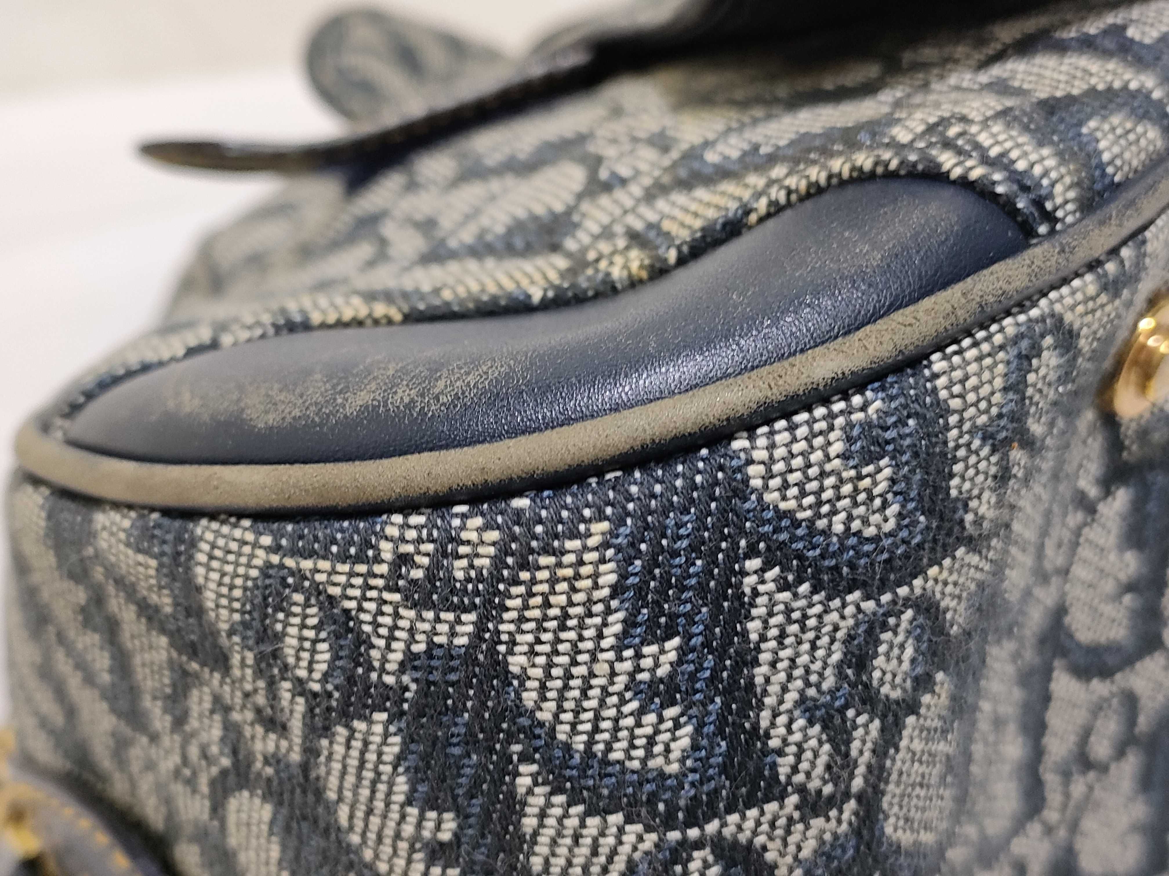Trotter Christian Trotter Double Saddle Bowling Bag Jacquard Navy Handbag — view 6