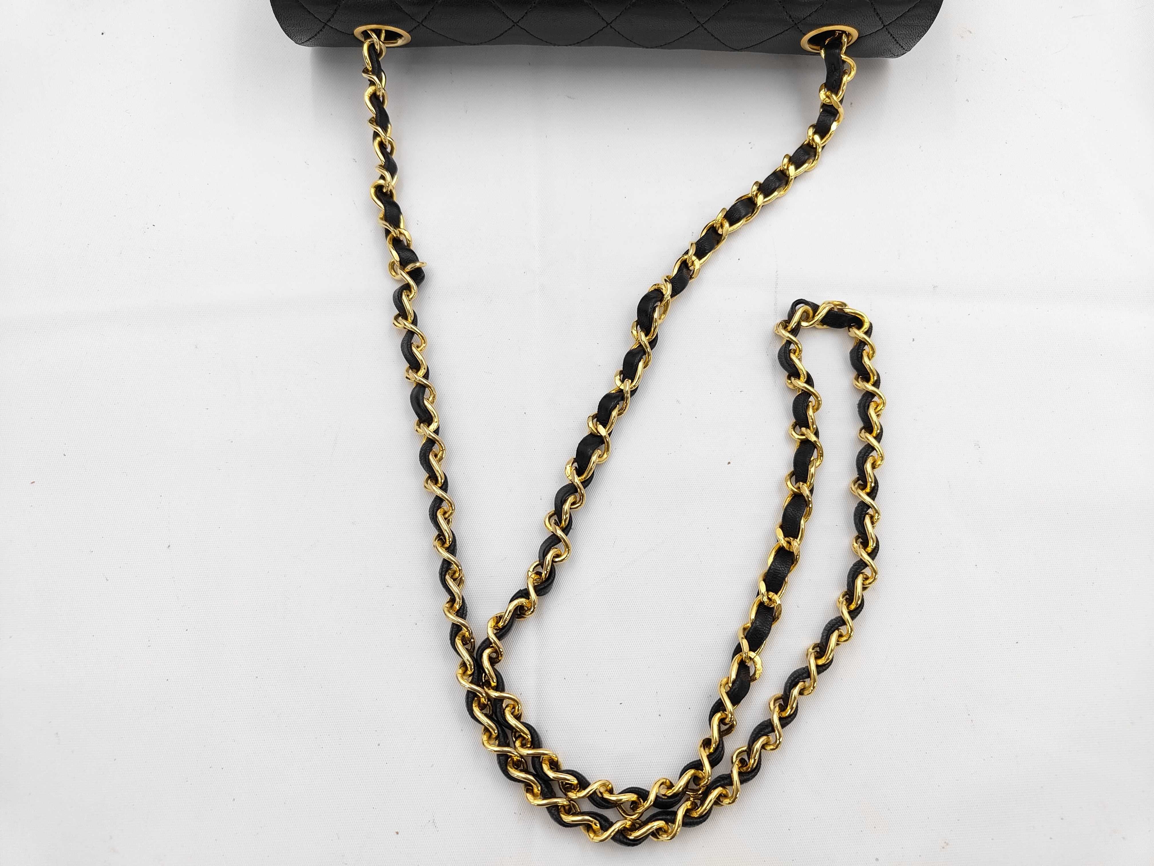 Lambskin Matelassé Full Flap Chain Shoulder Bag — view 3
