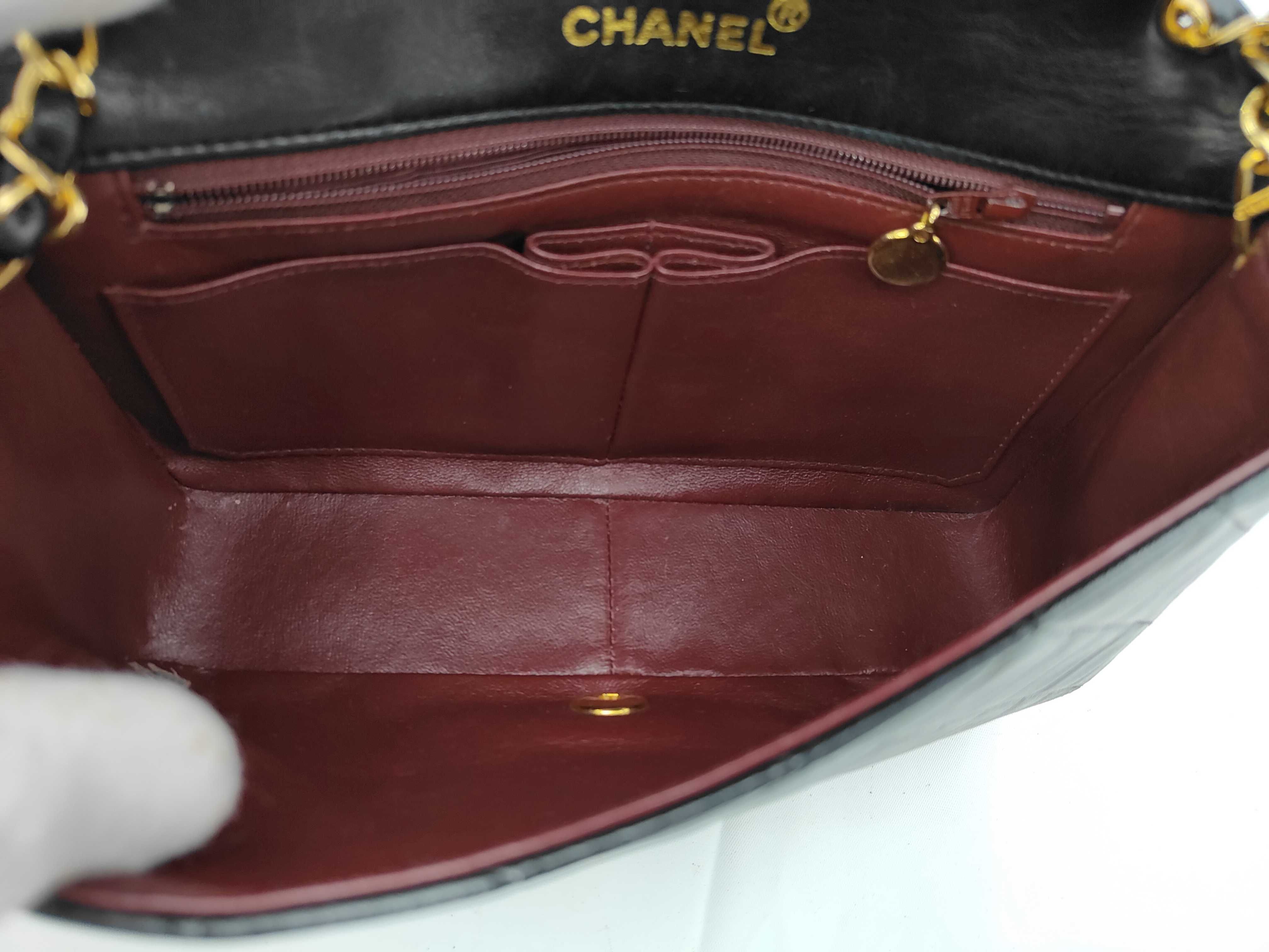 Lambskin Matelassé Full Flap Chain Shoulder Bag — view 8