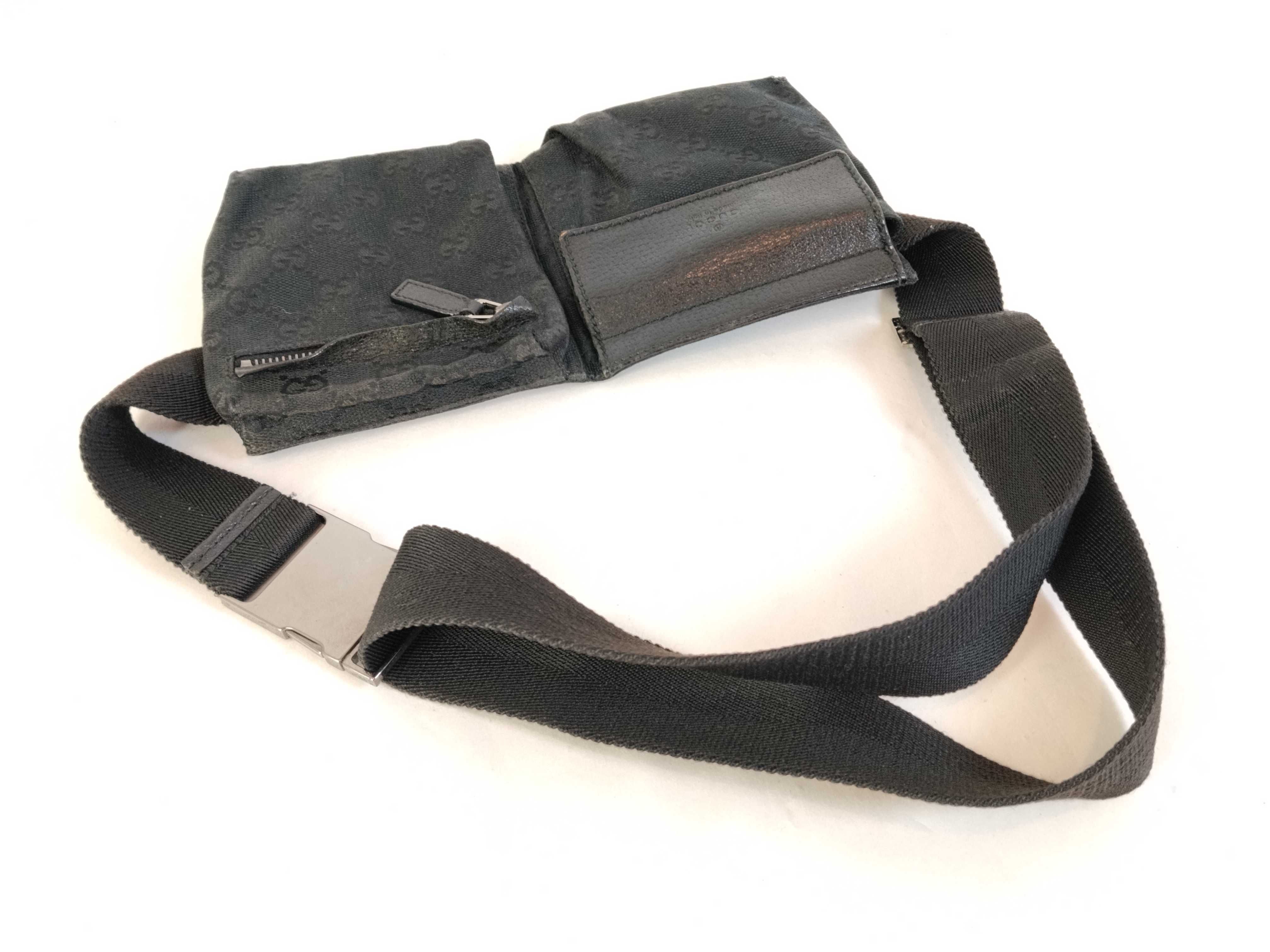 GG Canvas Waist Bag, Black — view 3