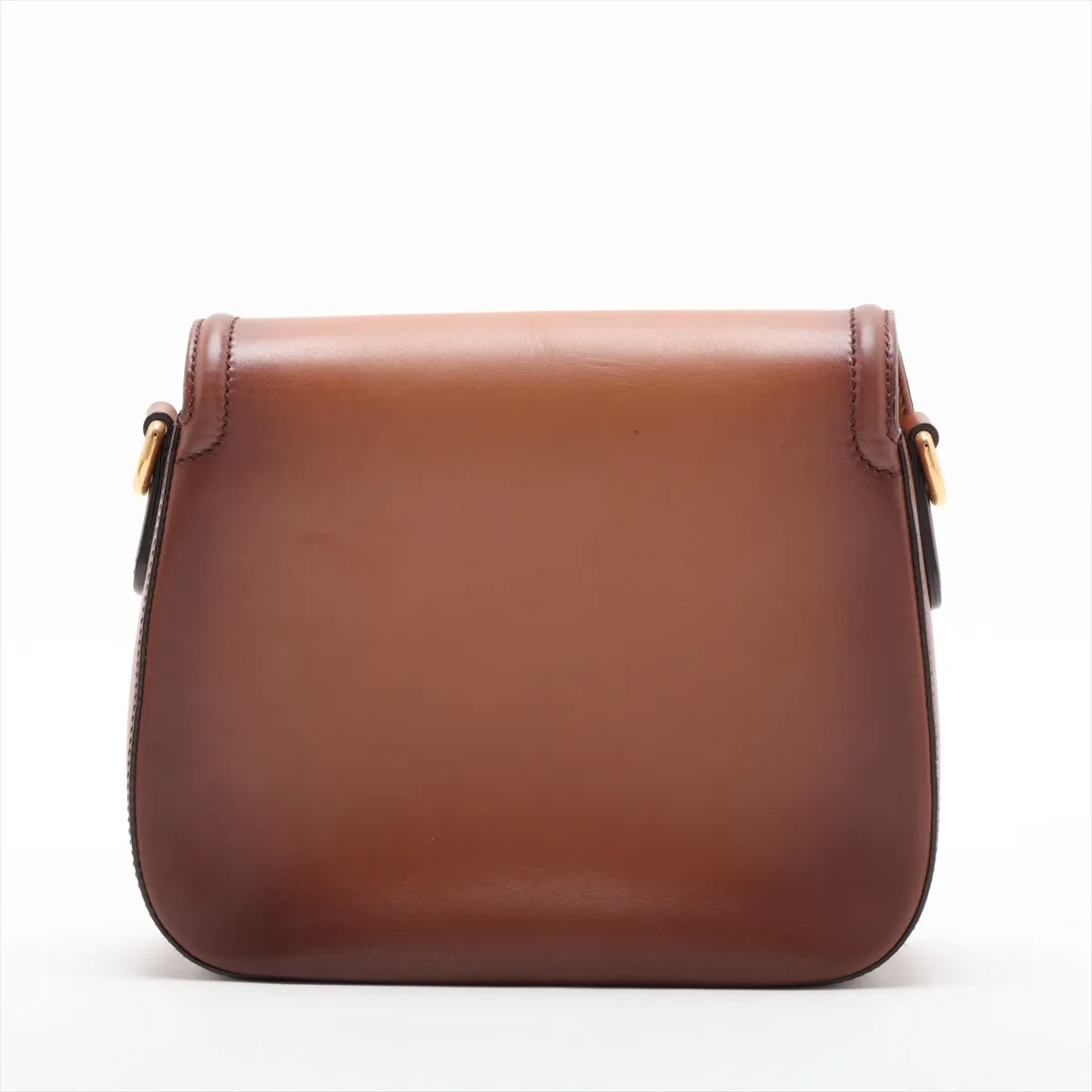 Medium Lady Web 380573 Leather 2-Way Shoulder Bag, Brown — view 2
