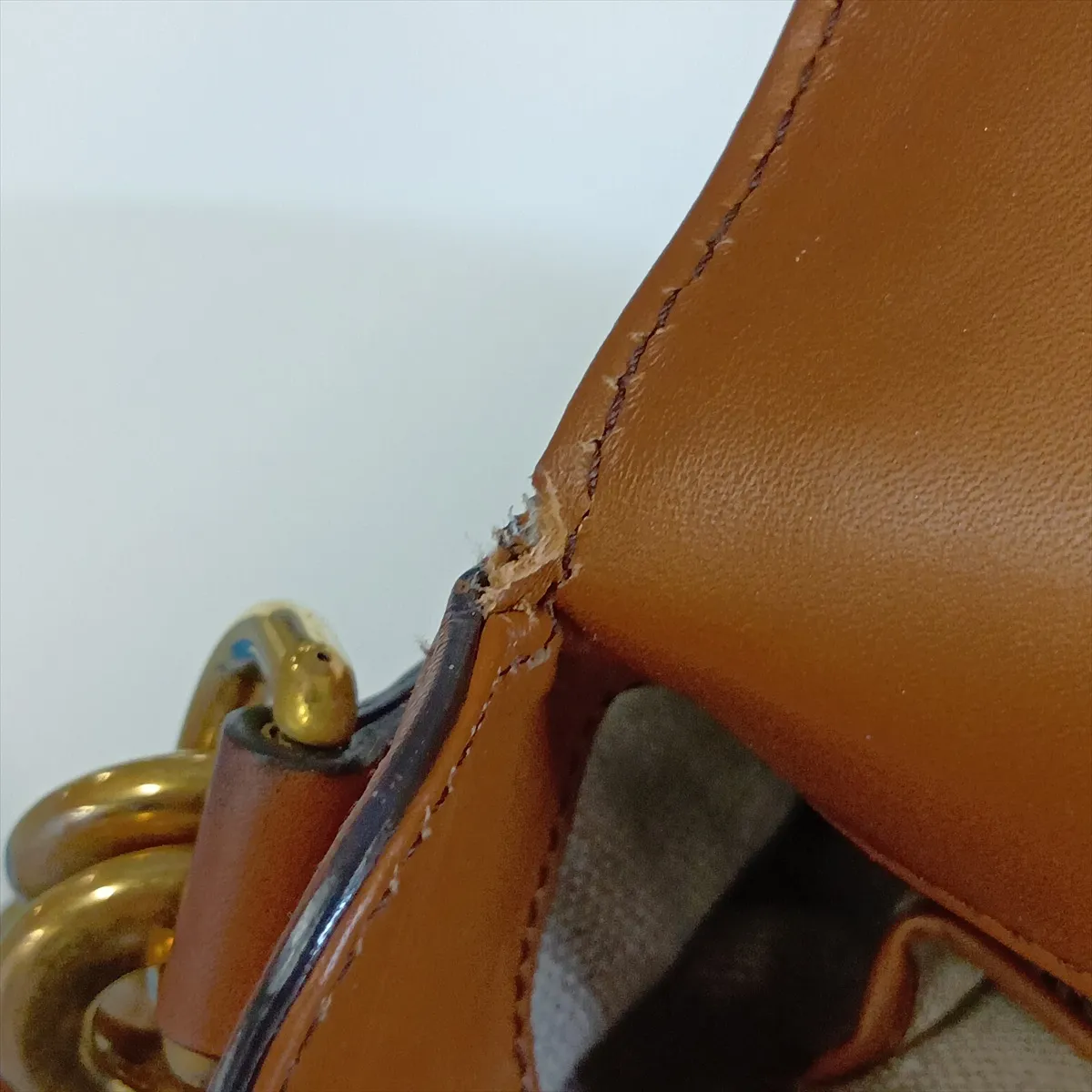 Medium Lady Web 380573 Leather 2-Way Shoulder Bag, Brown — view 15