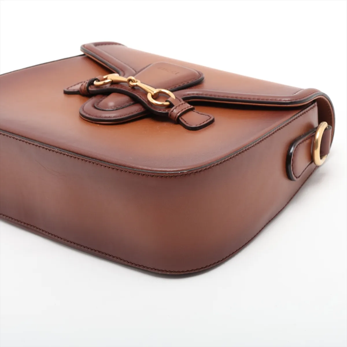 Medium Lady Web 380573 Leather 2-Way Shoulder Bag, Brown — view 3