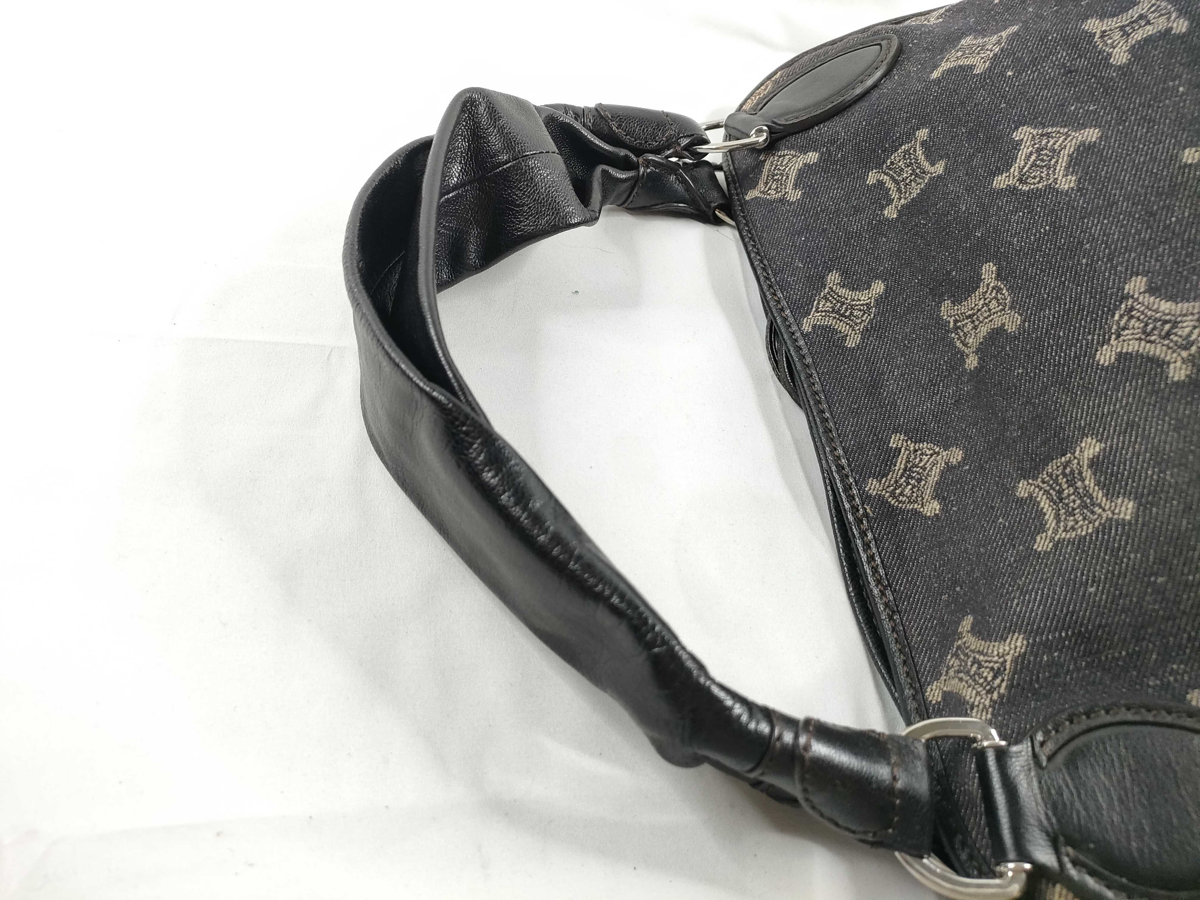 Paris Macadam Bittersweet Denim Shoulder Bag (Excellent Condition) — view 6