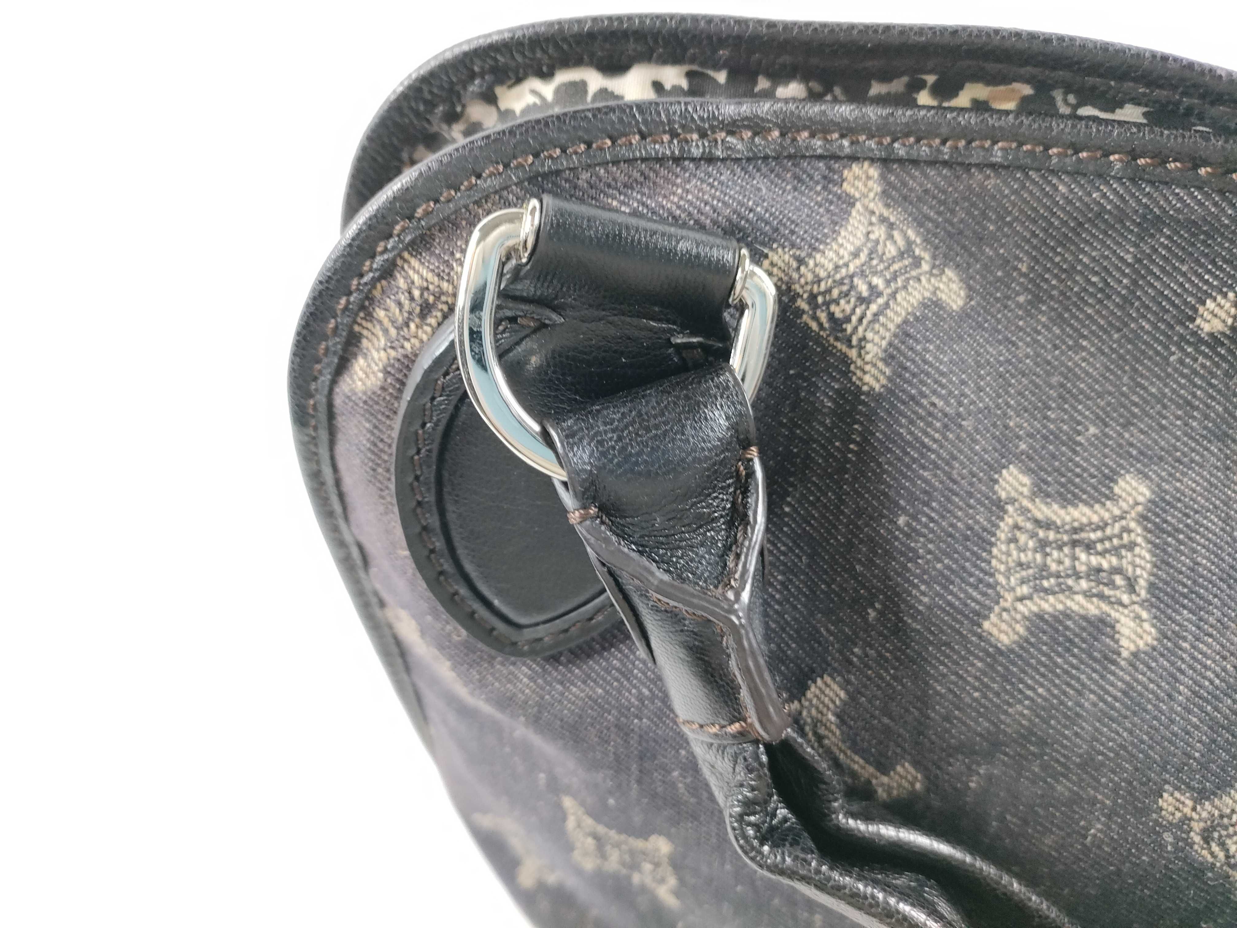 Paris Macadam Bittersweet Denim Shoulder Bag (Excellent Condition) — view 8