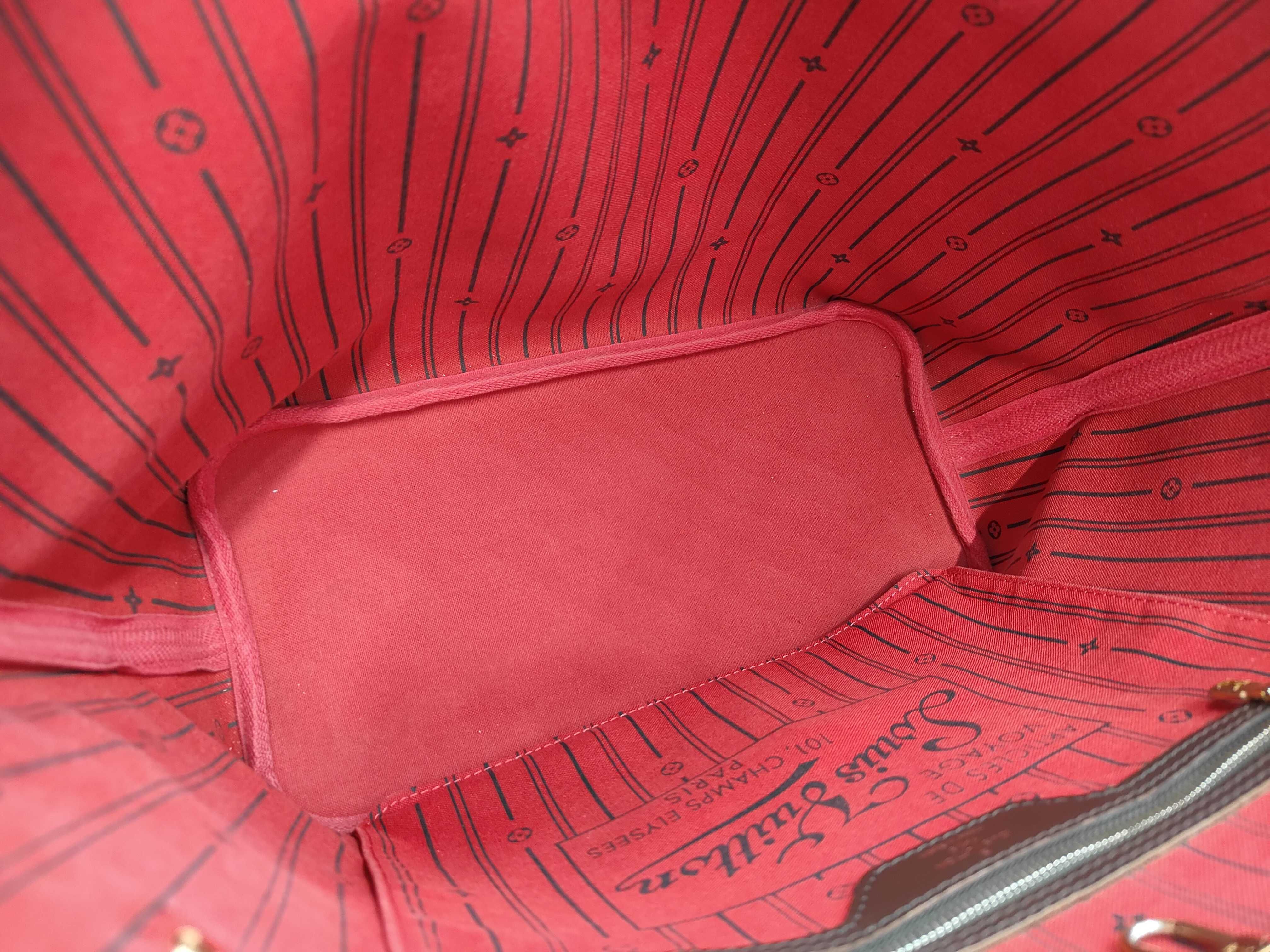 Damier Neverfull MM Cerise CA3150 Tote Bag — view 9