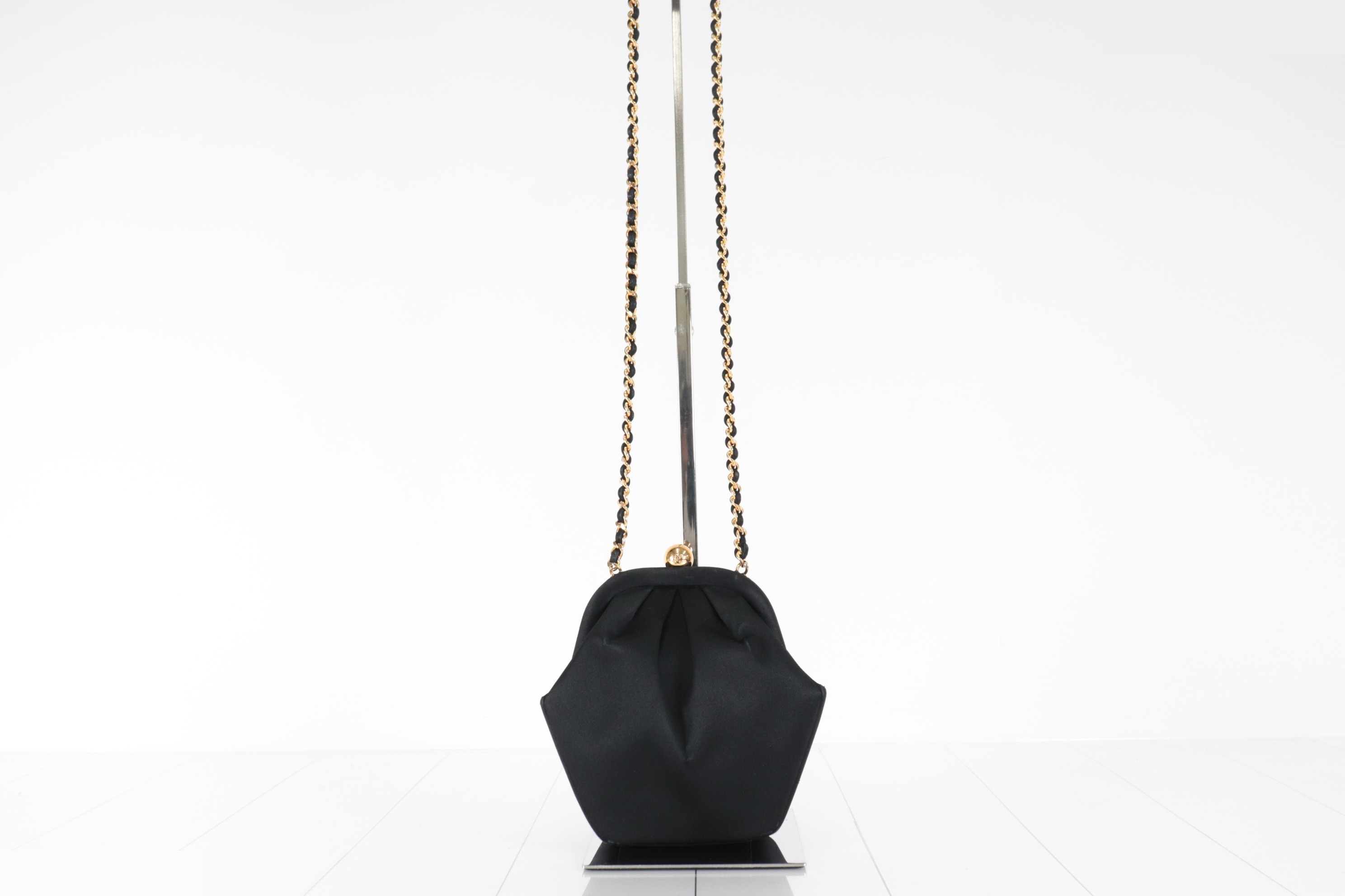 Satin coin purse with chain shoulder strap, item number 3 — view 2