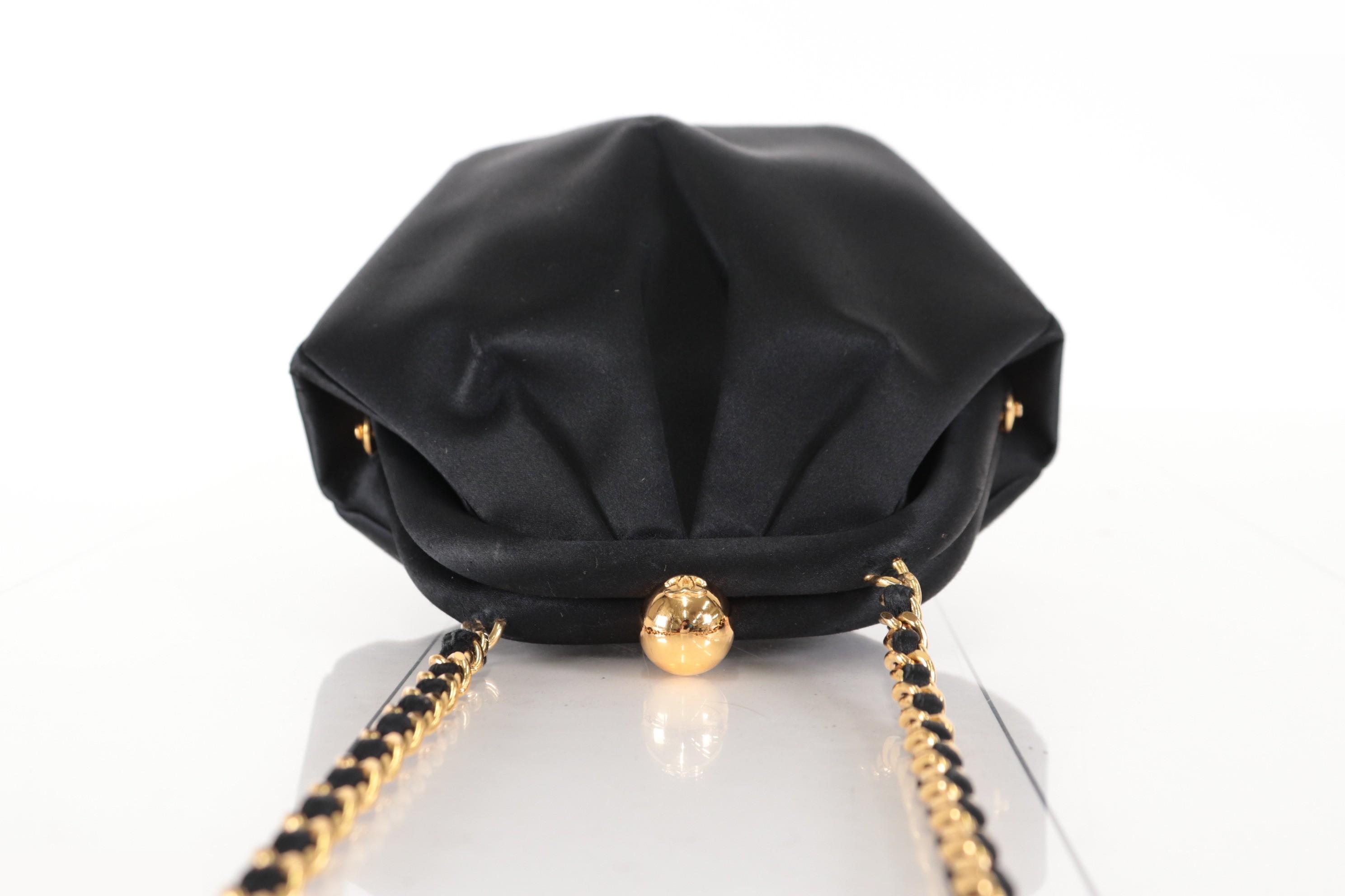 Satin coin purse with chain shoulder strap, item number 3 — view 6