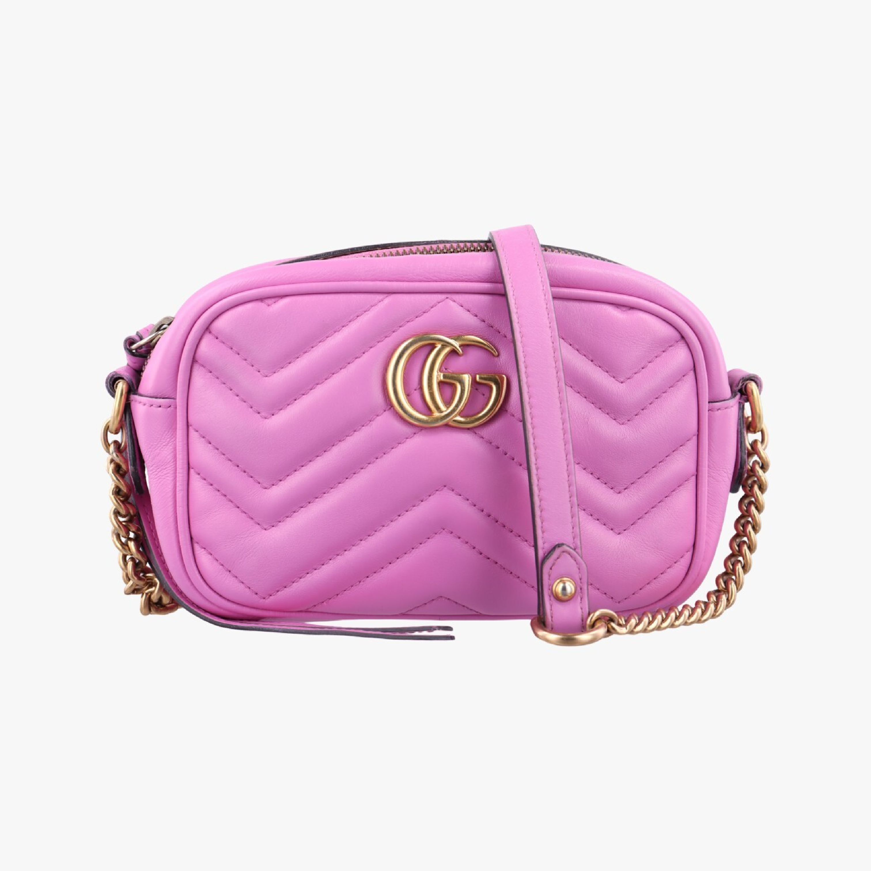 GG Marmont Pink Leather Shoulder Bag 448065 I020588318