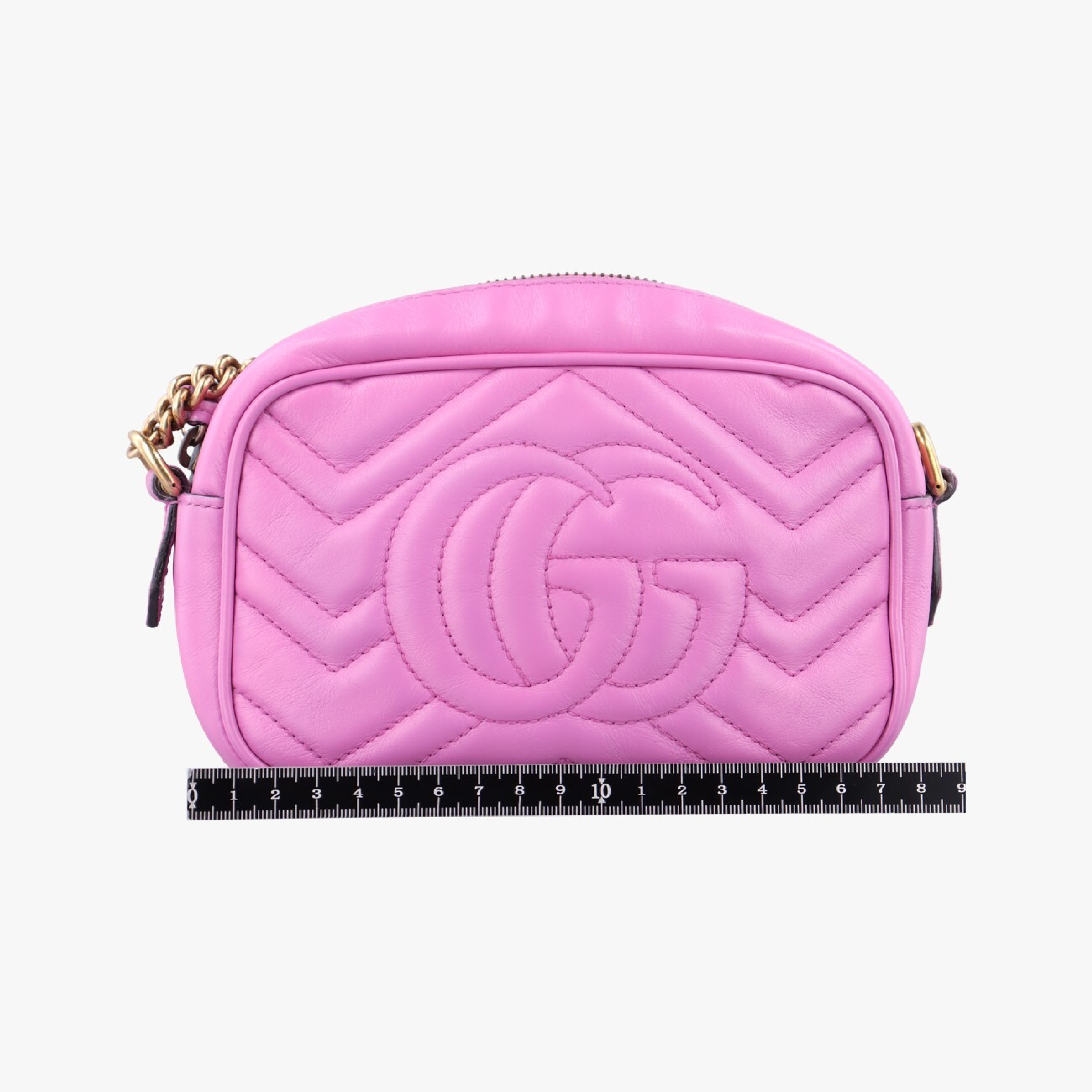 GG Marmont Pink Leather Shoulder Bag 448065 I020588318 — view 2