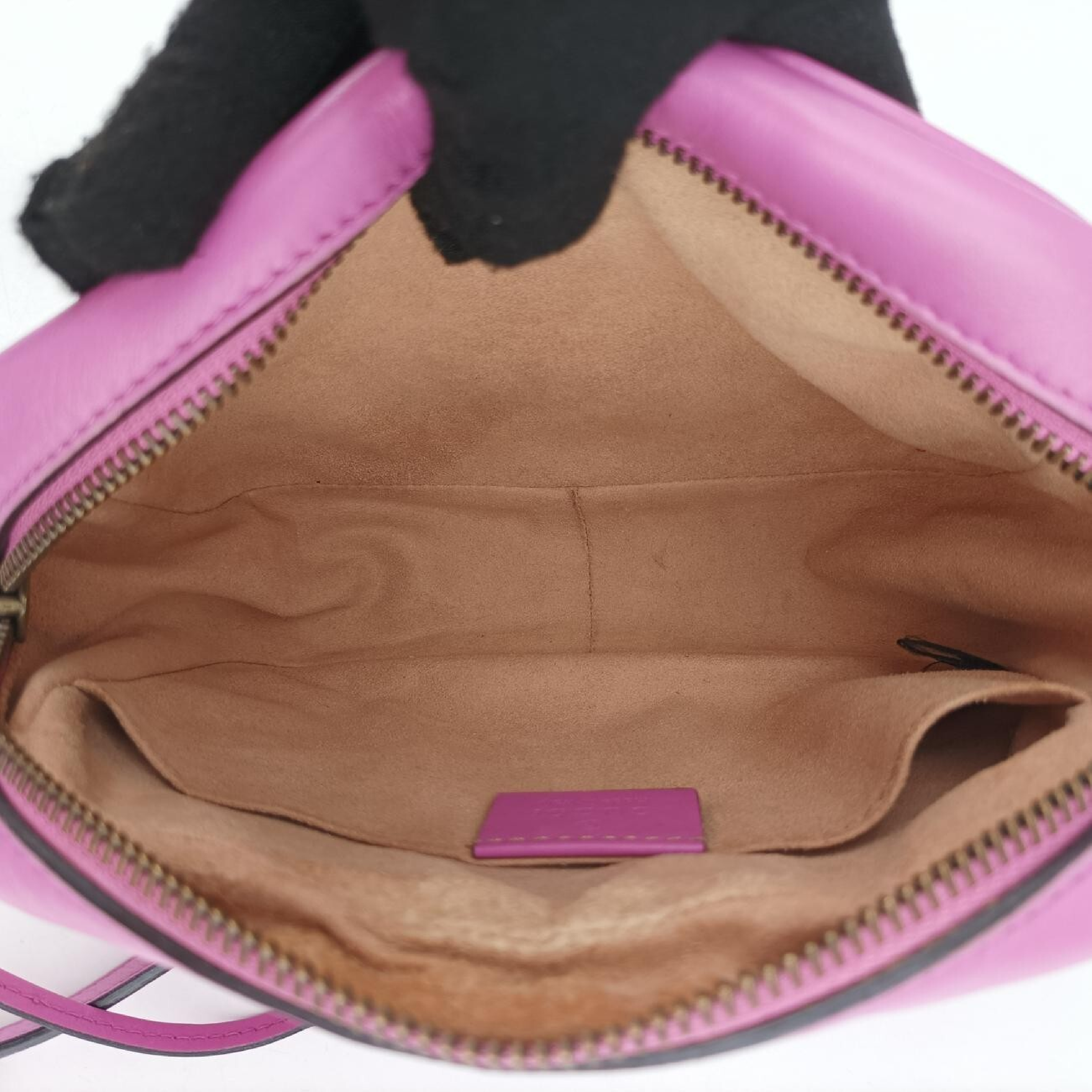 GG Marmont Pink Leather Shoulder Bag 448065 I020588318 — view 6