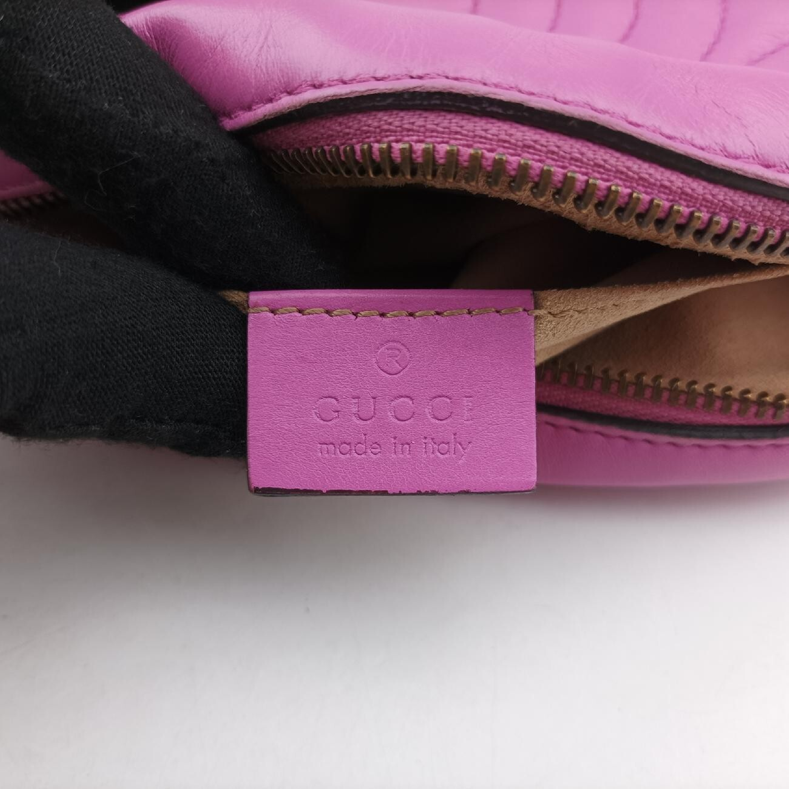 GG Marmont Pink Leather Shoulder Bag 448065 I020588318 — view 7