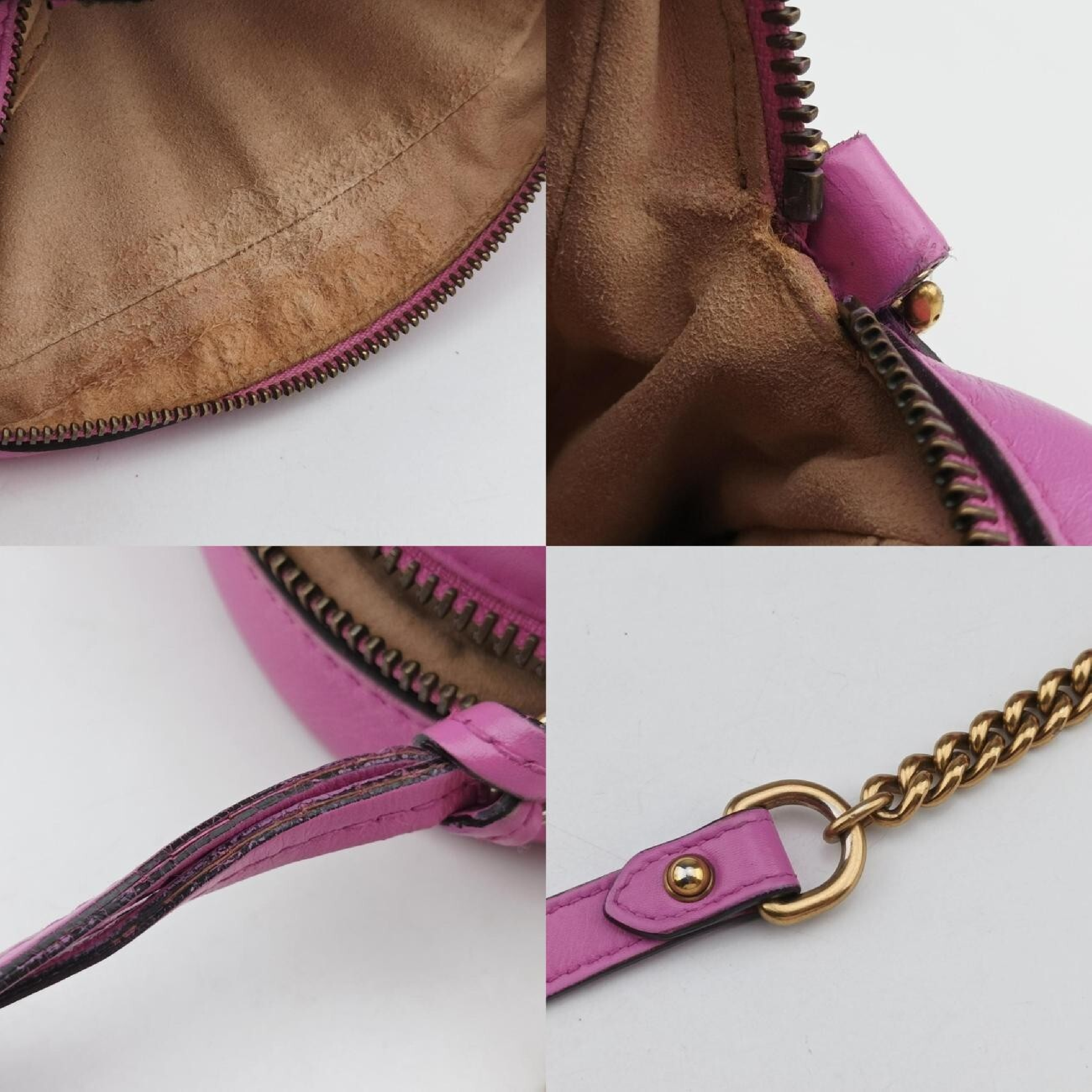 GG Marmont Pink Leather Shoulder Bag 448065 I020588318 — view 10