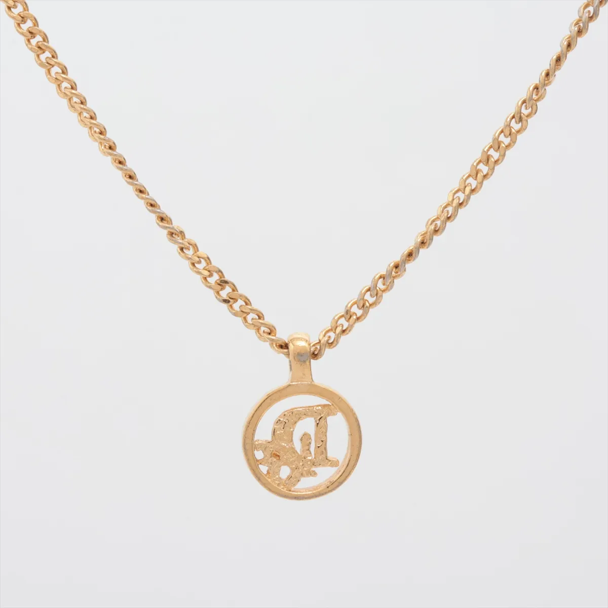 logo necklace, GP gold, — view 2