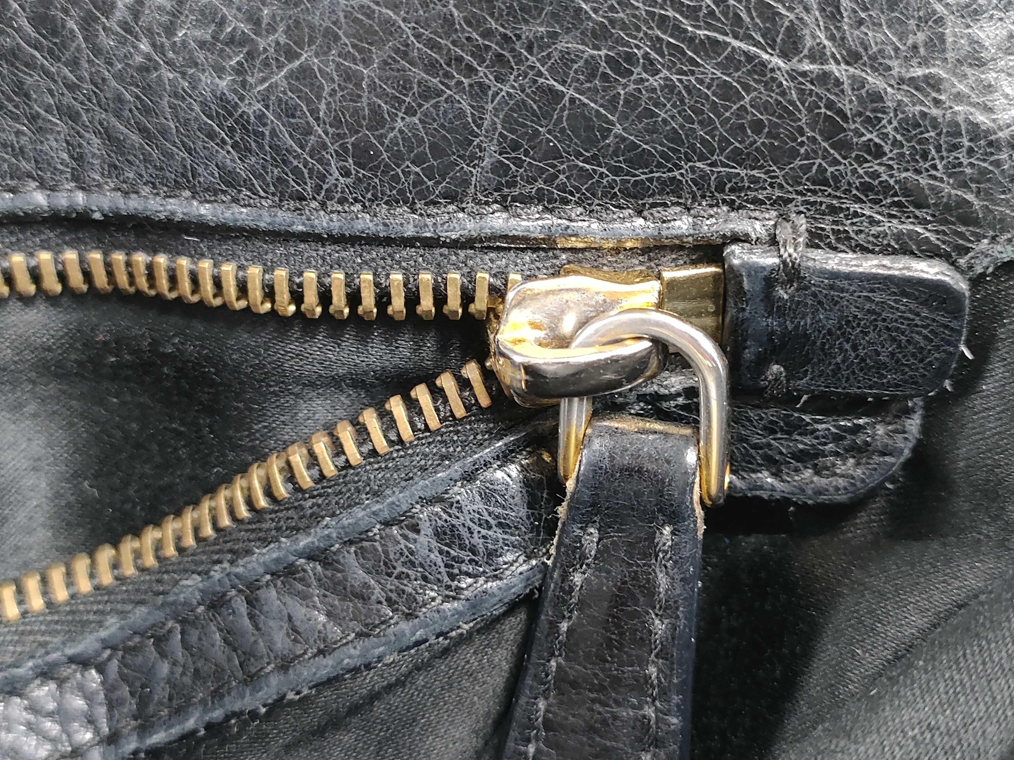 Leather Black Ribbon Handbag — view 13