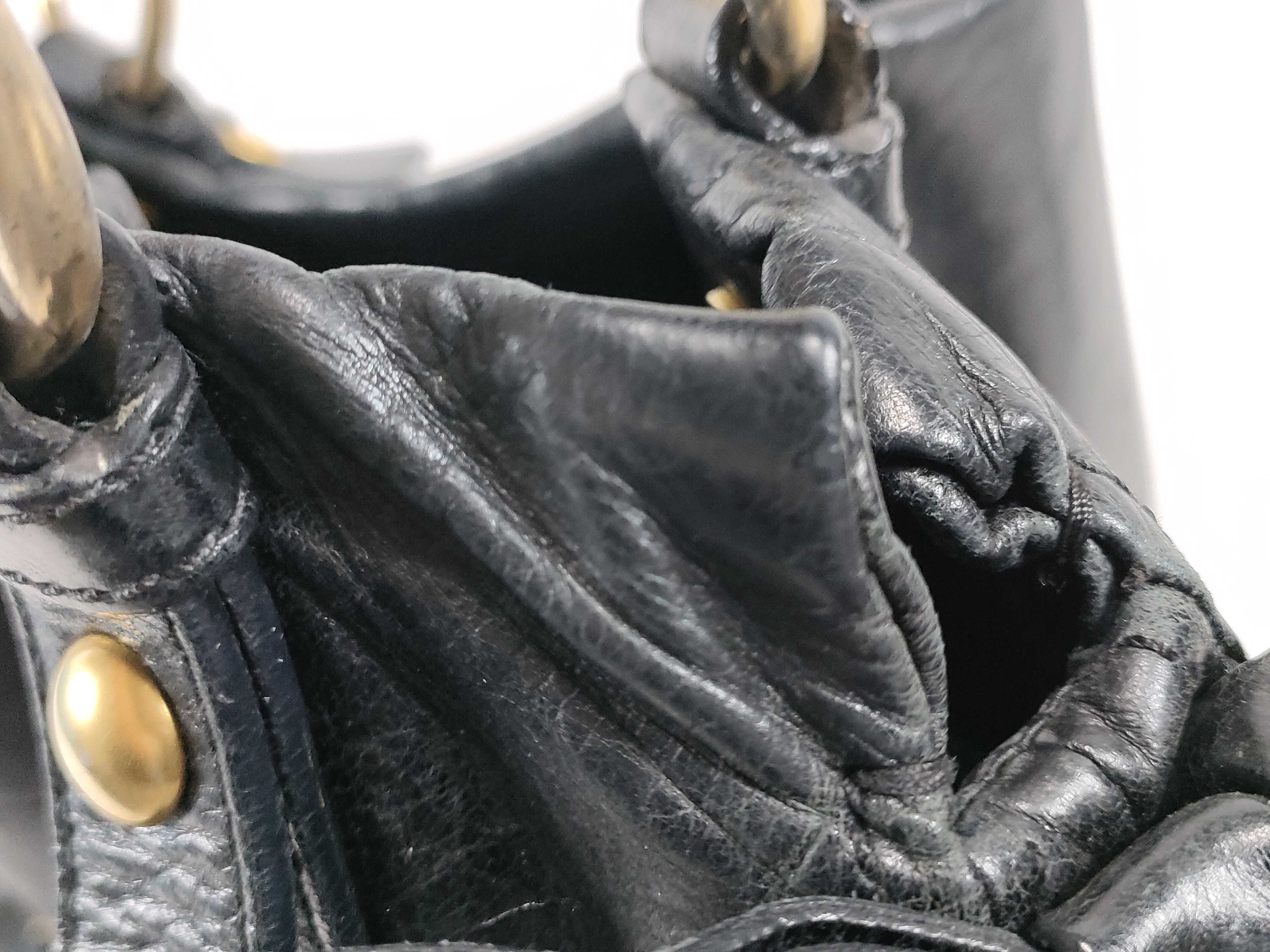Leather Black Ribbon Handbag — view 15