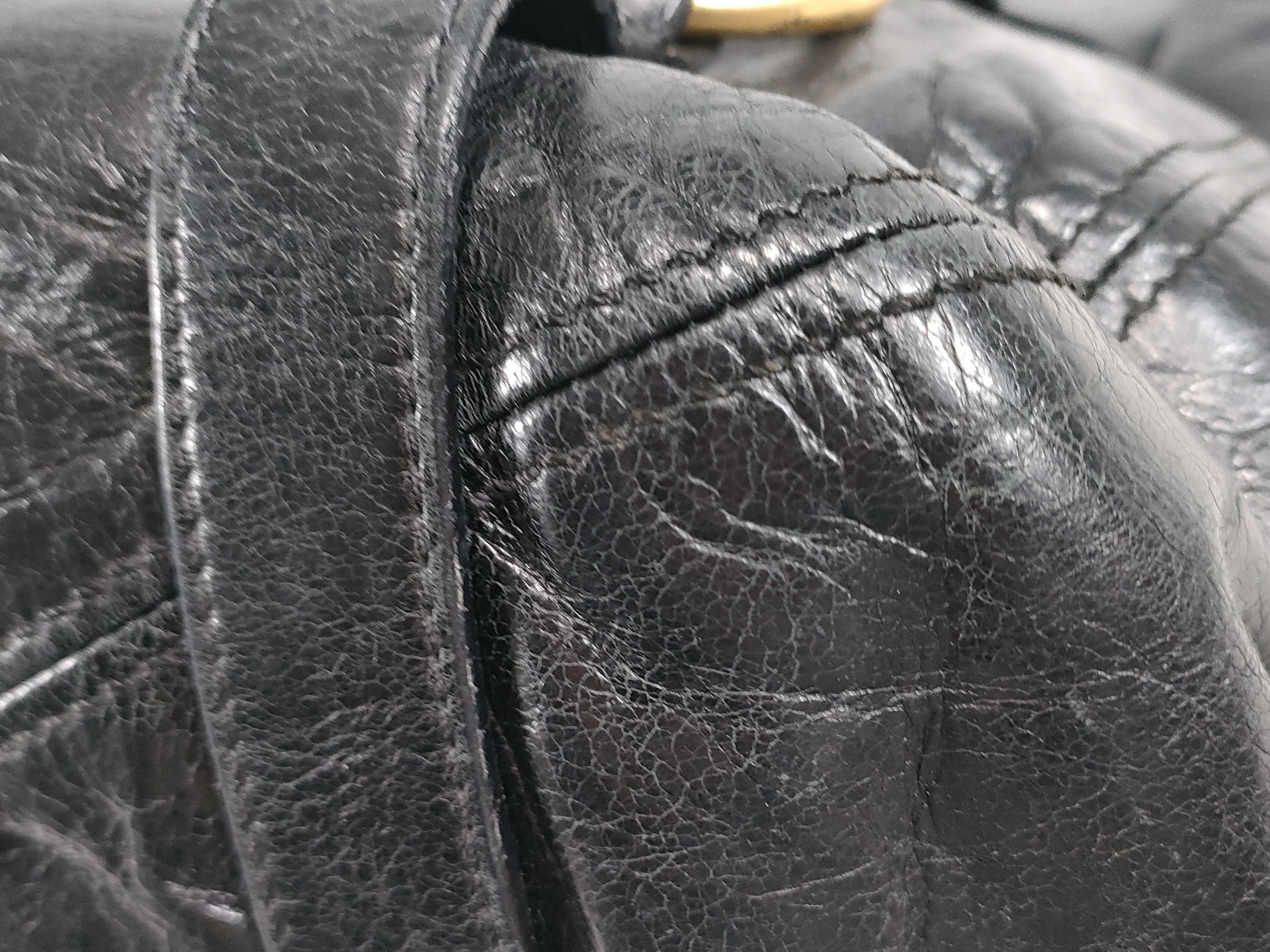 Leather Black Ribbon Handbag — view 6